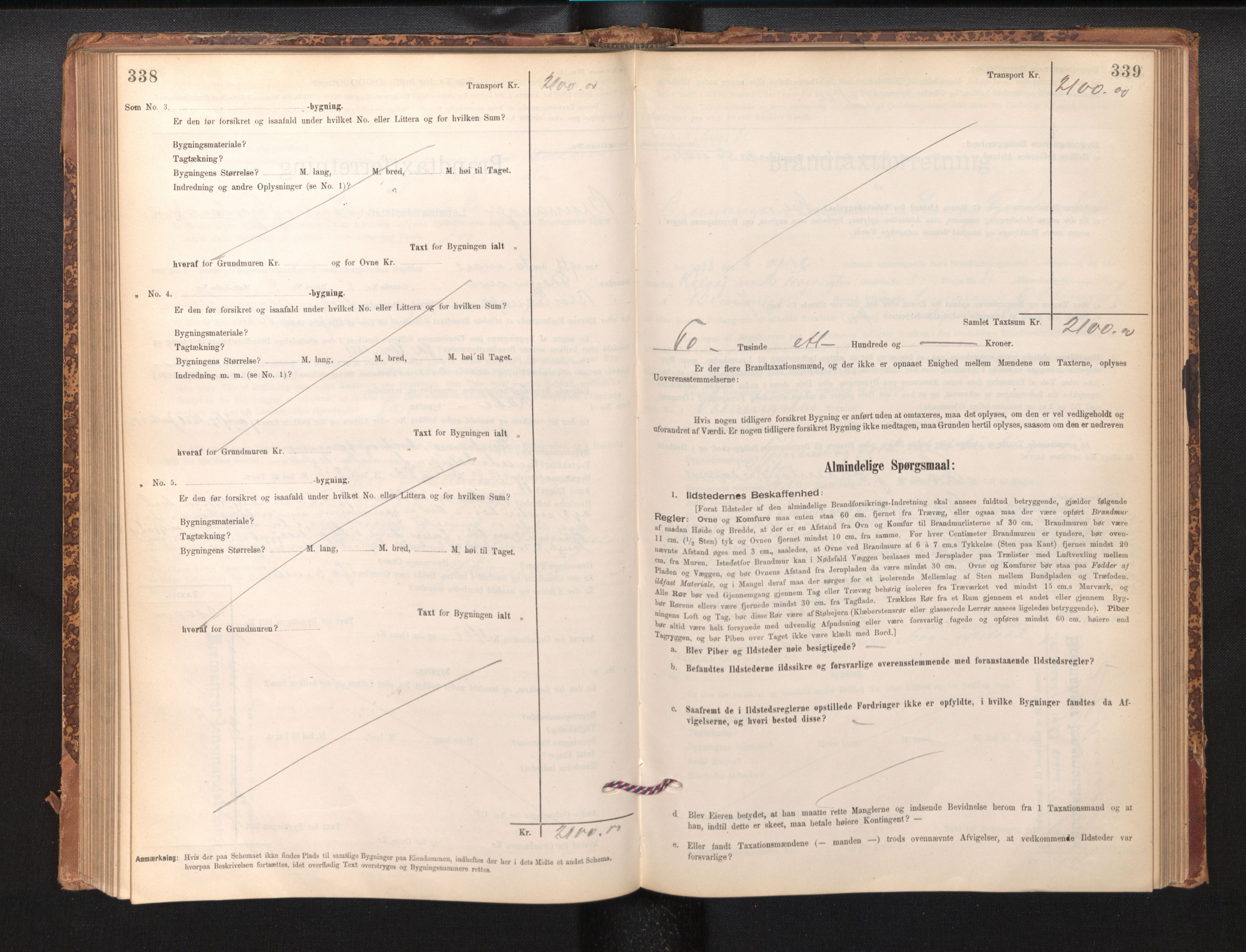 Lensmannen i Bremanger, AV/SAB-A-26701/0012/L0007: Branntakstprotokoll, skjematakst, 1895-1936, p. 338-339