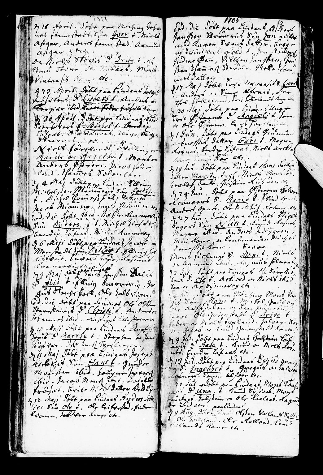 Lindås Sokneprestembete, SAB/A-76701/H/Haa: Parish register (official) no. A 1, 1699-1746, p. 19