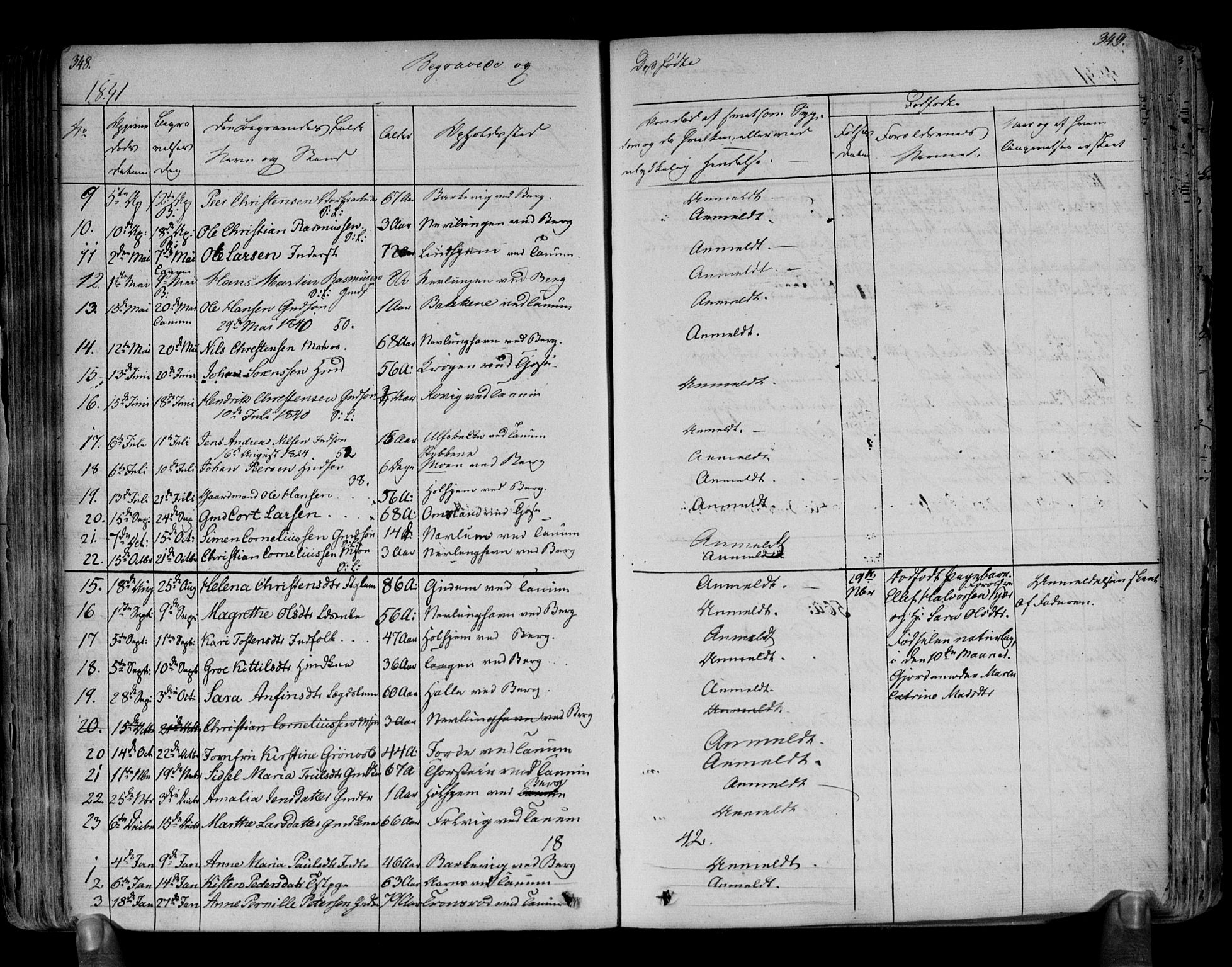 Brunlanes kirkebøker, AV/SAKO-A-342/F/Fa/L0003: Parish register (official) no. I 3, 1834-1845, p. 348-349