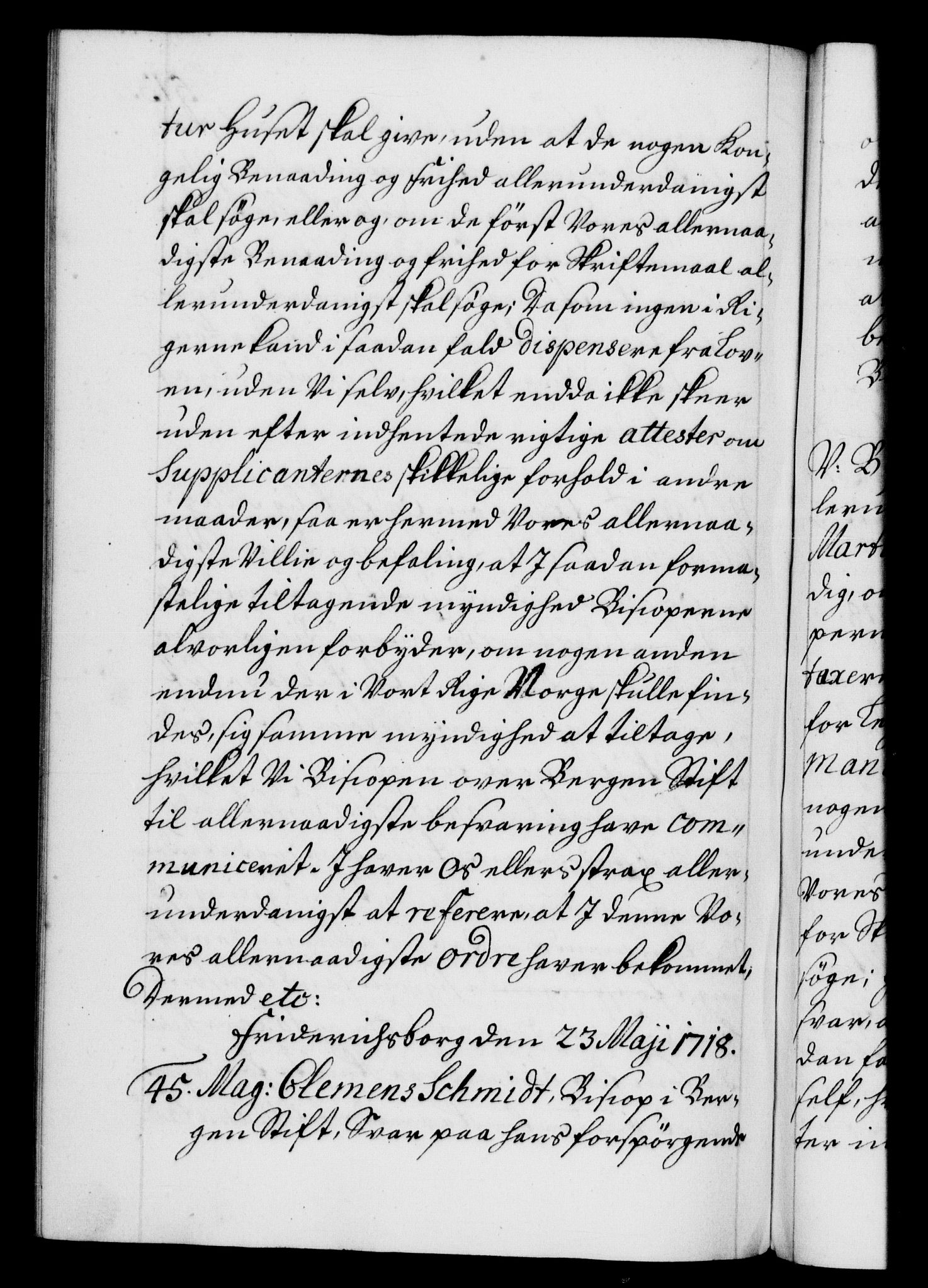 Danske Kanselli 1572-1799, AV/RA-EA-3023/F/Fc/Fca/Fcab/L0020: Norske tegnelser, 1715-1718, p. 513b