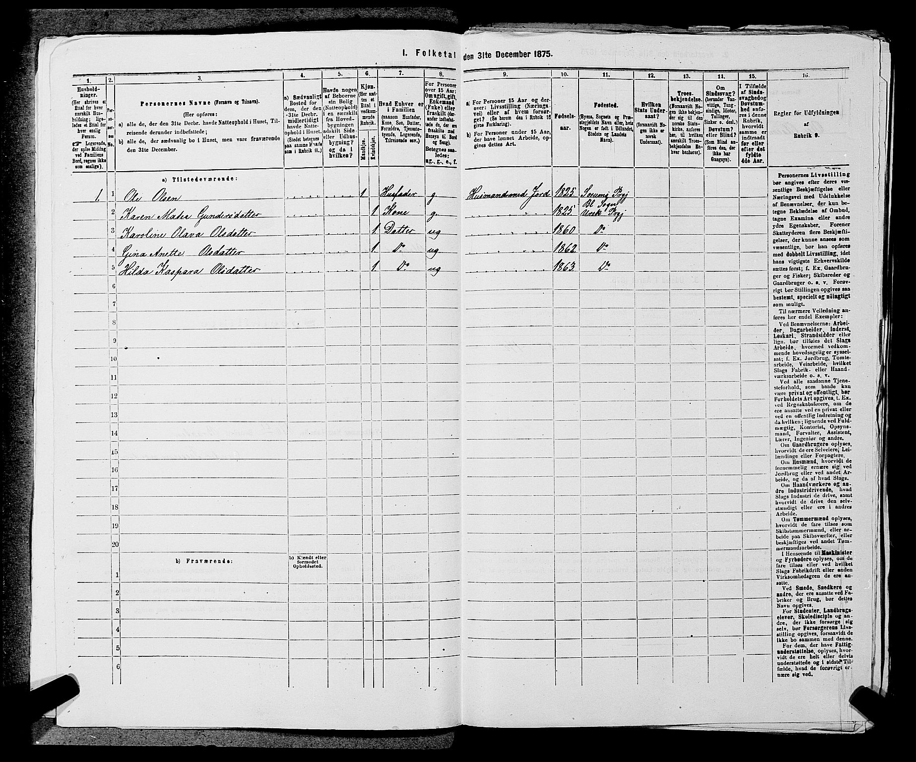 RA, 1875 census for 0224P Aurskog, 1875, p. 1518