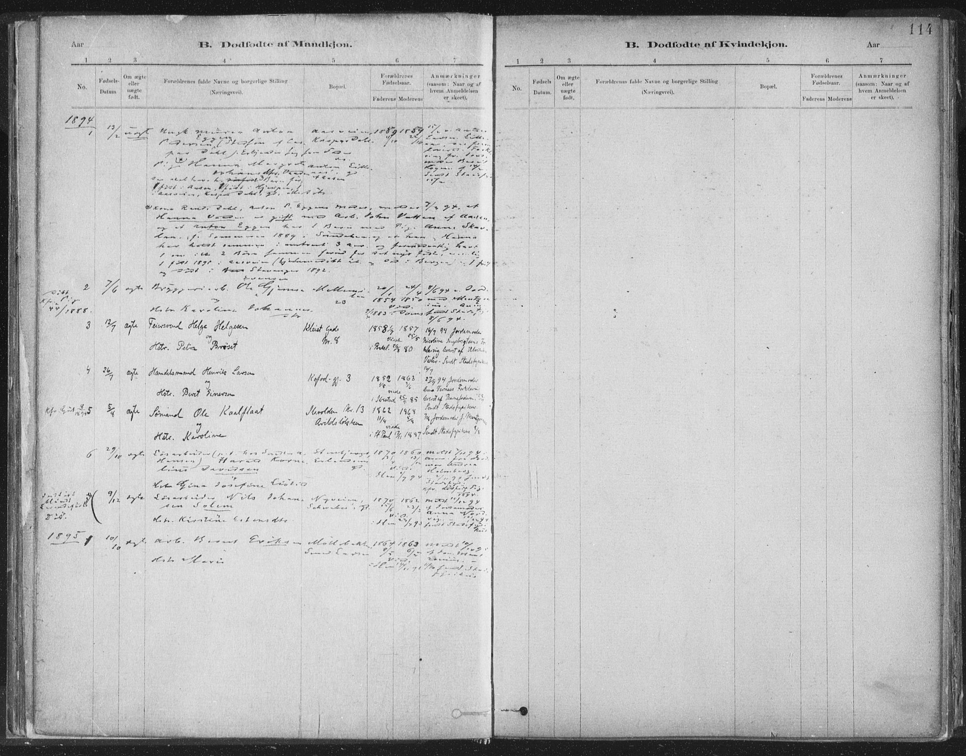 Ministerialprotokoller, klokkerbøker og fødselsregistre - Sør-Trøndelag, SAT/A-1456/603/L0162: Parish register (official) no. 603A01, 1879-1895, p. 114
