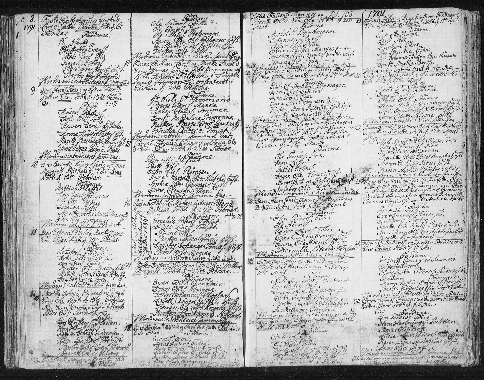 Ministerialprotokoller, klokkerbøker og fødselsregistre - Sør-Trøndelag, SAT/A-1456/681/L0926: Parish register (official) no. 681A04, 1767-1797, p. 108