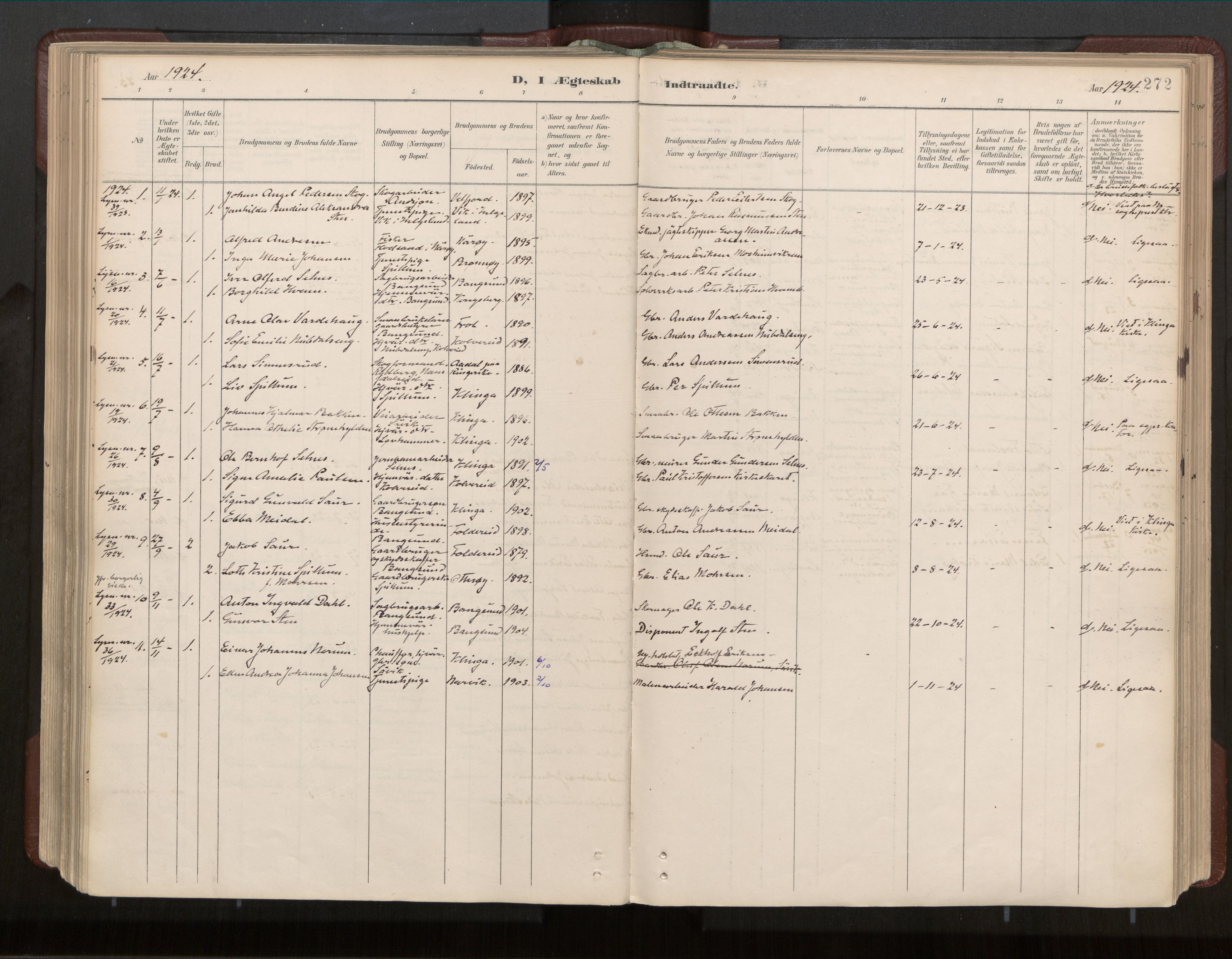 Ministerialprotokoller, klokkerbøker og fødselsregistre - Nord-Trøndelag, AV/SAT-A-1458/770/L0589: Parish register (official) no. 770A03, 1887-1929, p. 272