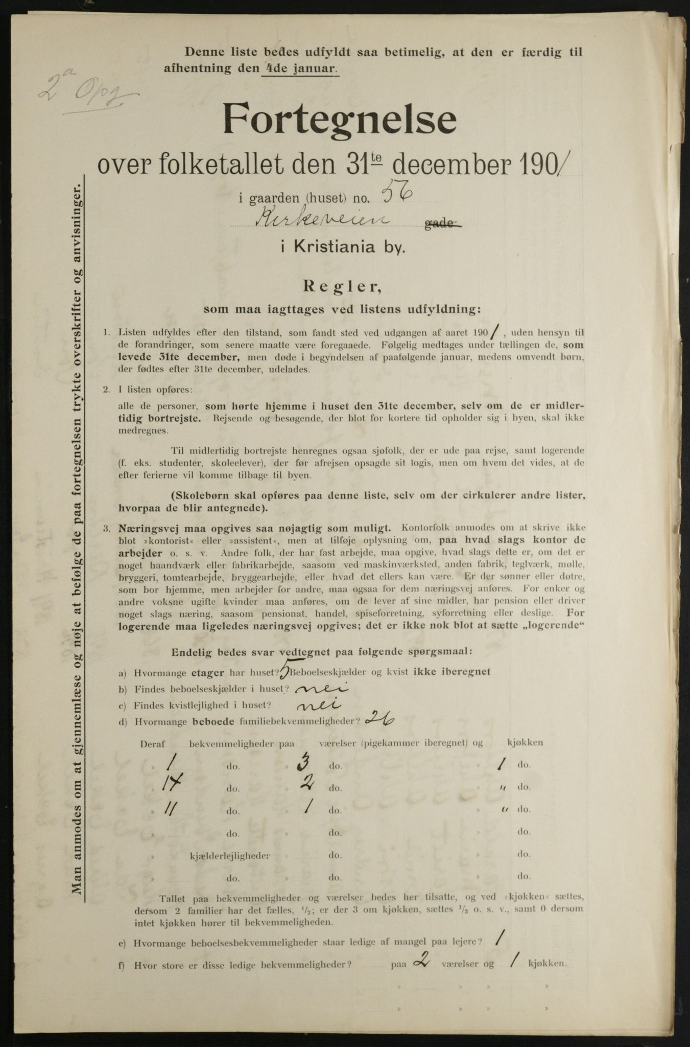 OBA, Municipal Census 1901 for Kristiania, 1901, p. 367