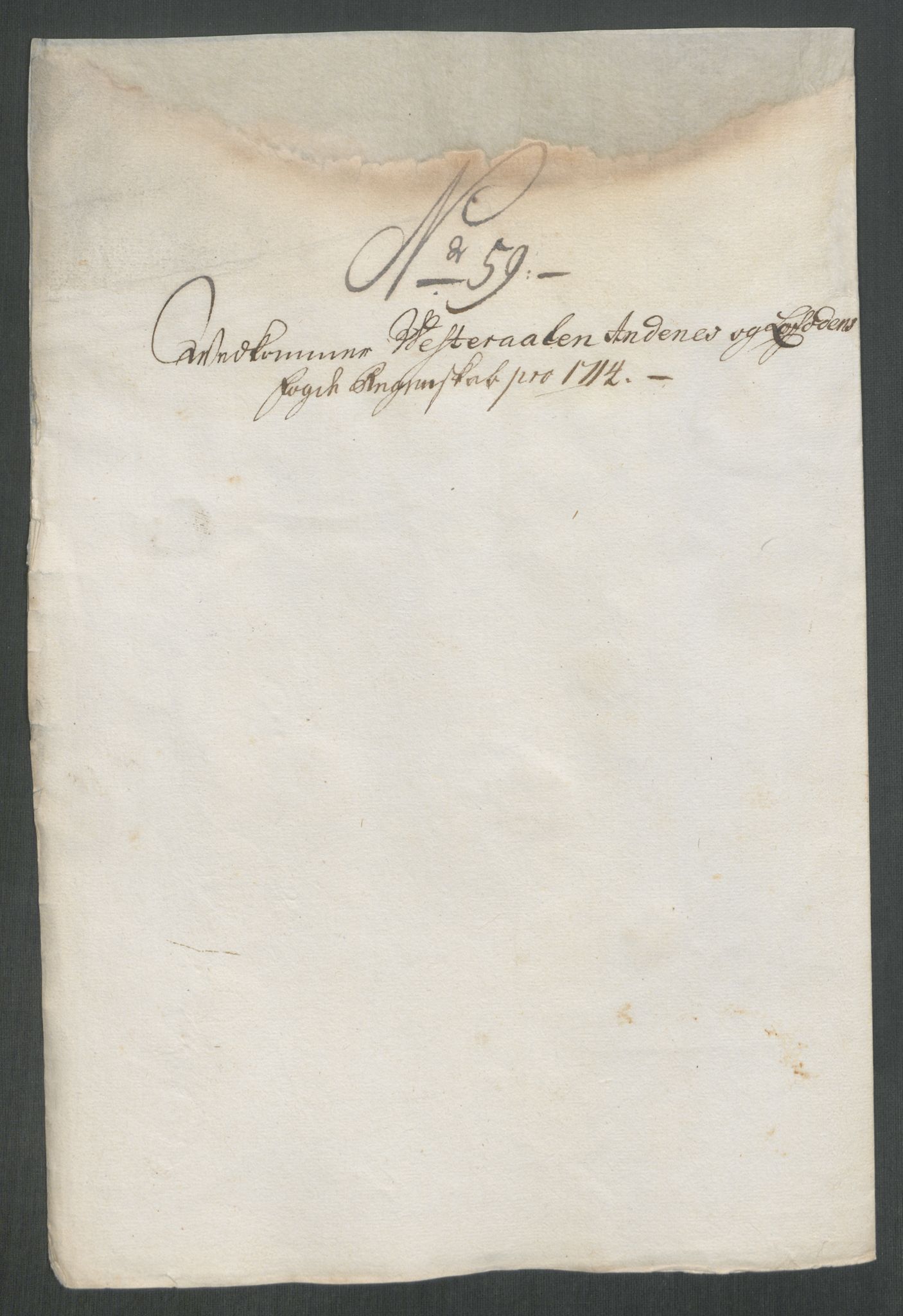 Rentekammeret inntil 1814, Reviderte regnskaper, Fogderegnskap, AV/RA-EA-4092/R67/L4680: Fogderegnskap Vesterålen, Andenes og Lofoten, 1714, p. 274