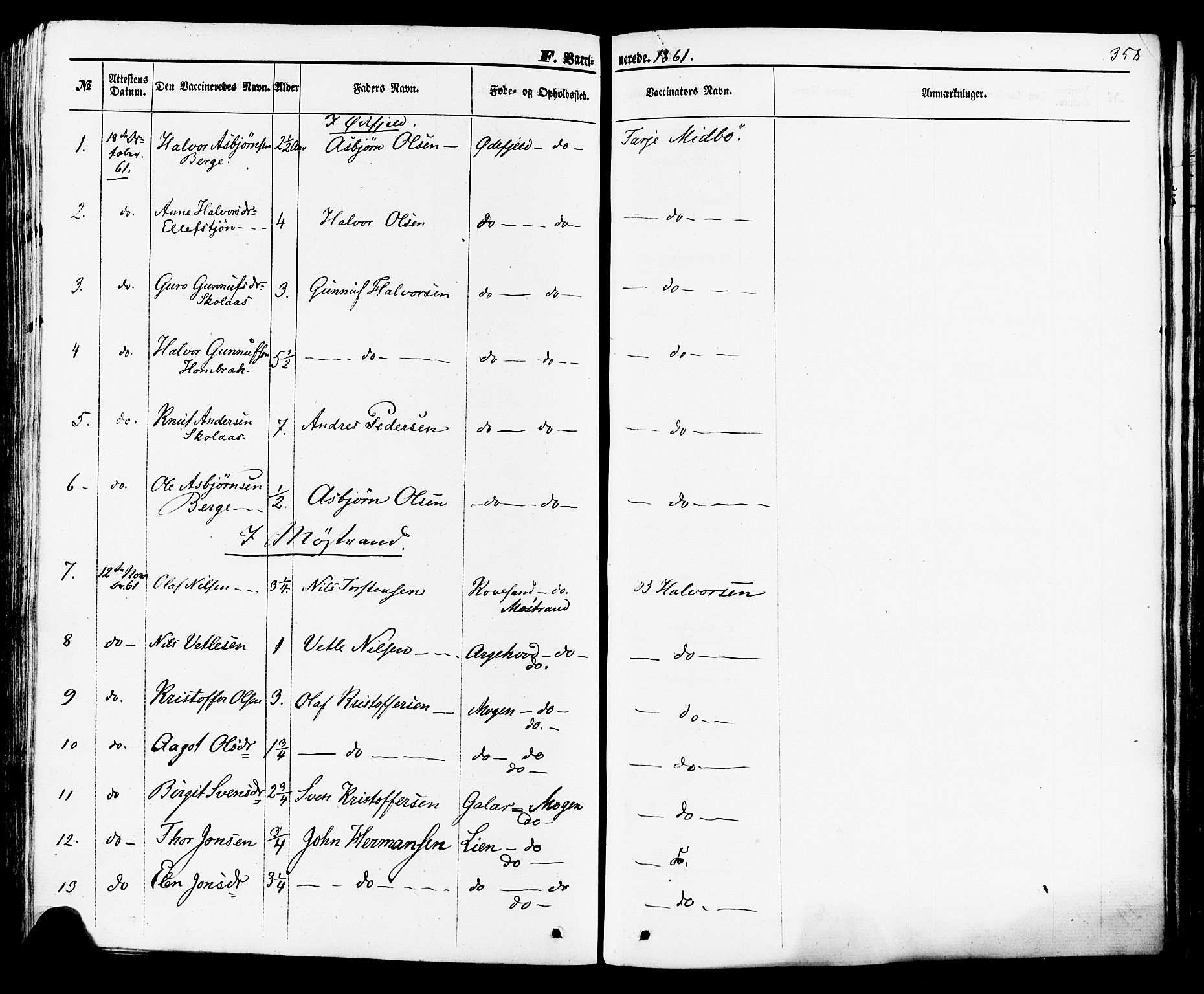 Rauland kirkebøker, SAKO/A-292/F/Fa/L0003: Parish register (official) no. 3, 1859-1886, p. 358