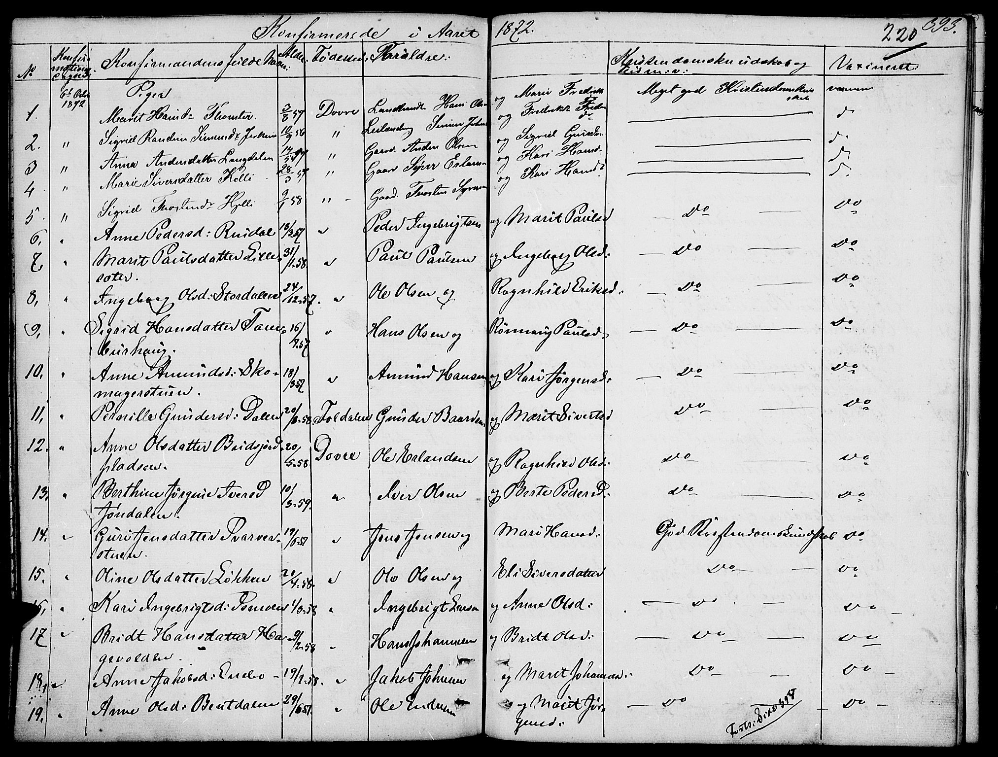 Dovre prestekontor, SAH/PREST-066/H/Ha/Hab/L0001: Parish register (copy) no. 1, 1862-1880, p. 393