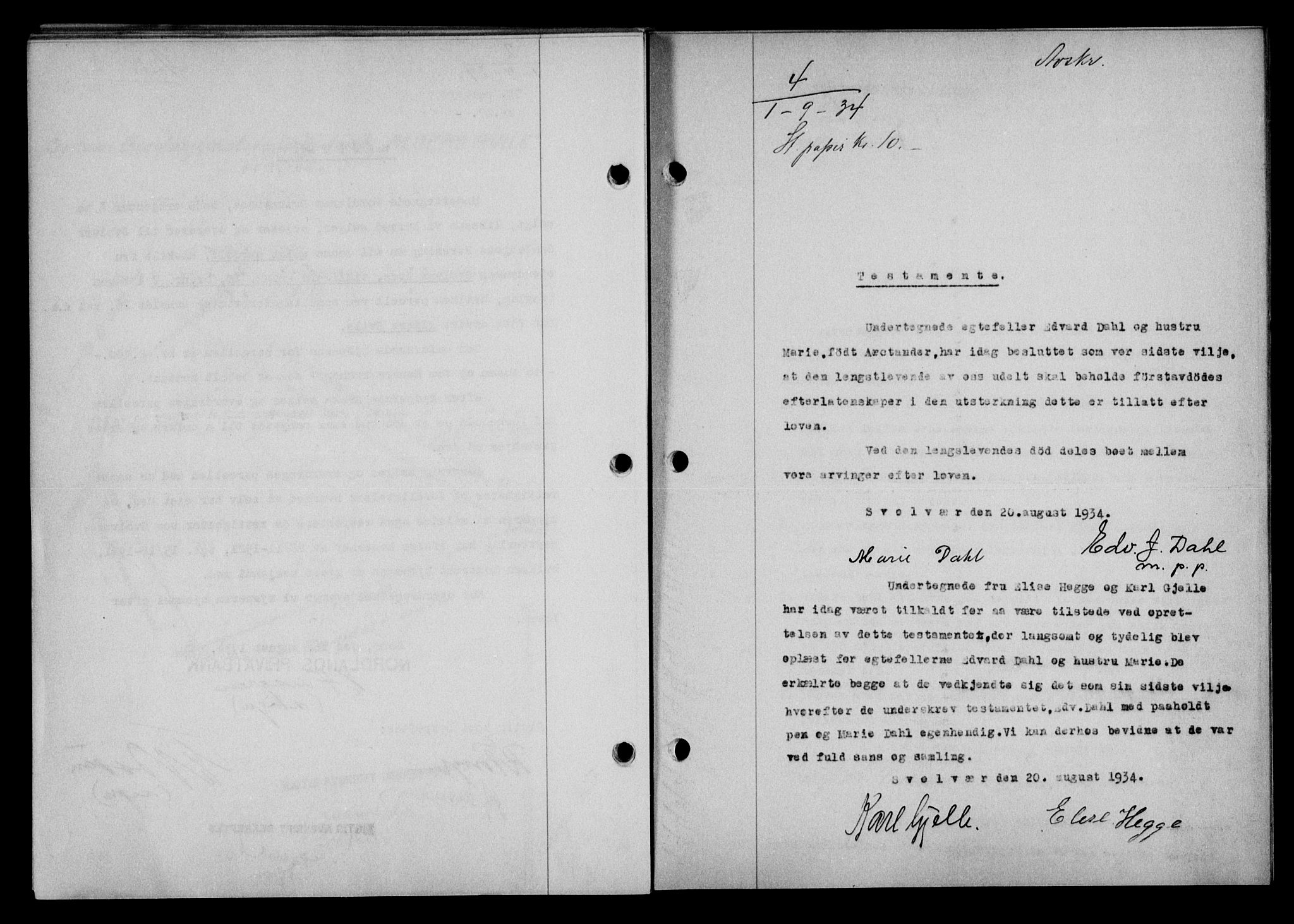 Lofoten sorenskriveri, SAT/A-0017/1/2/2C/L0030b: Mortgage book no. 30b, 1934-1934, Deed date: 01.09.1934