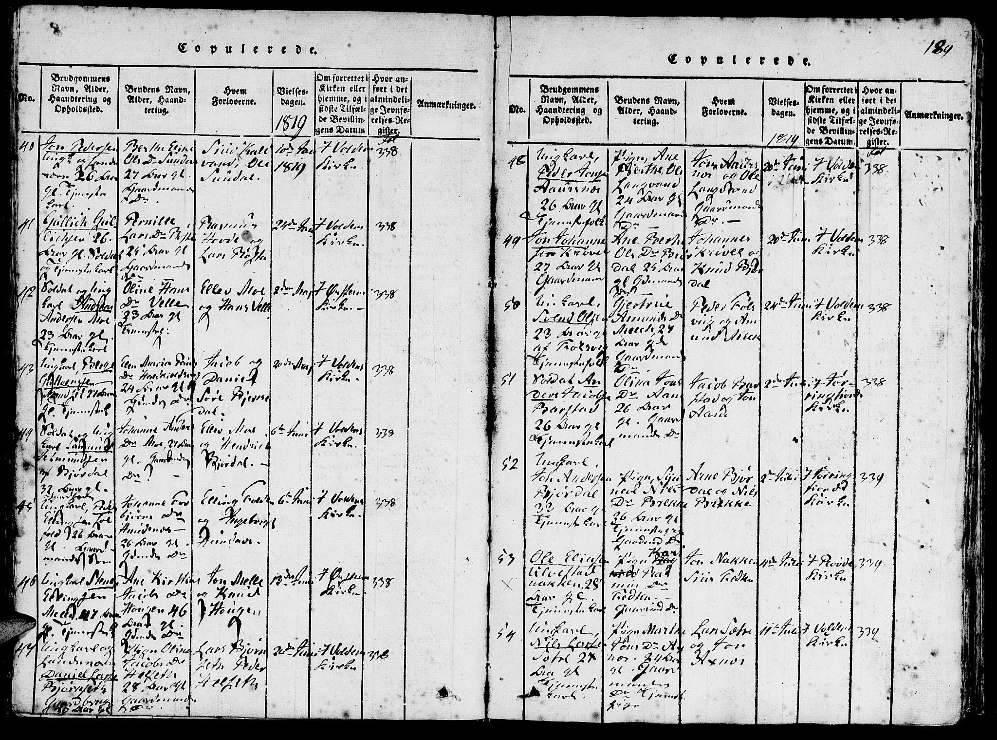 Ministerialprotokoller, klokkerbøker og fødselsregistre - Møre og Romsdal, AV/SAT-A-1454/511/L0138: Parish register (official) no. 511A05, 1817-1832, p. 189