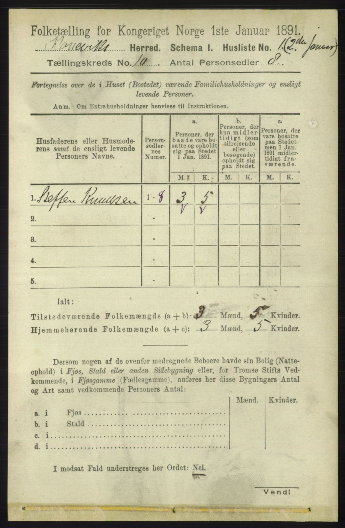 RA, 1891 census for 1212 Skånevik, 1891, p. 2864