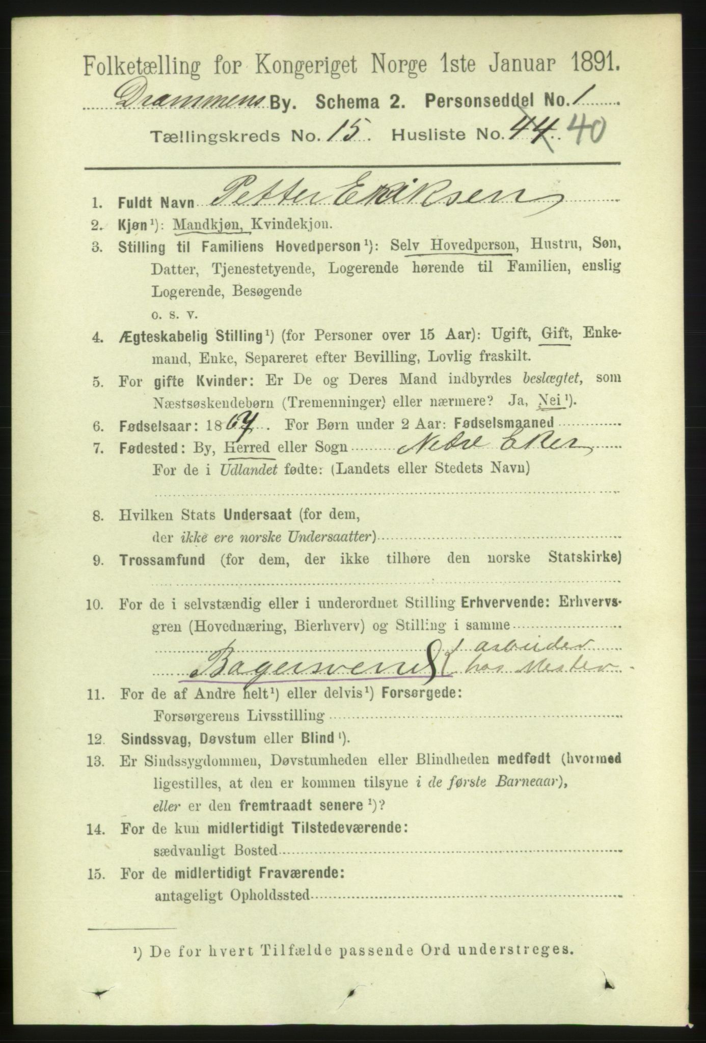 RA, 1891 census for 0602 Drammen, 1891, p. 10946