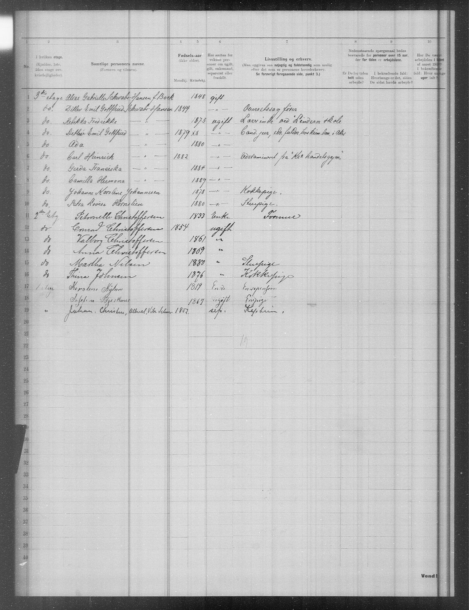 OBA, Municipal Census 1902 for Kristiania, 1902, p. 15507