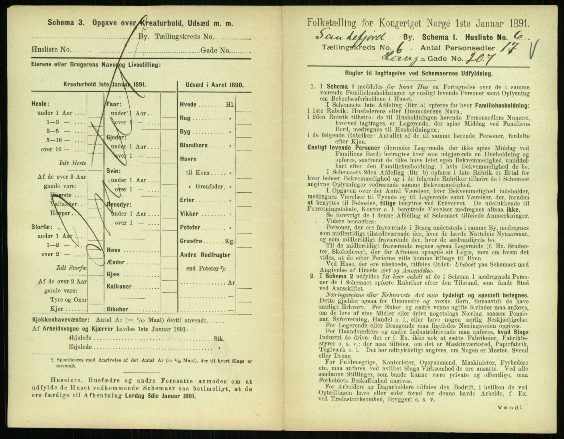 RA, 1891 census for 0706 Sandefjord, 1891, p. 637