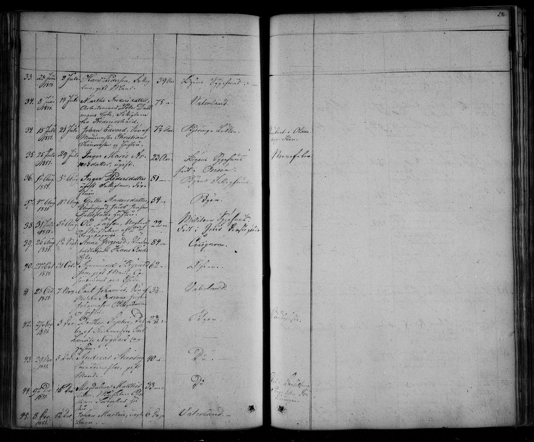 Fredrikstad prestekontor Kirkebøker, AV/SAO-A-11082/F/Fa/L0005: Parish register (official) no. 5, 1835-1856, p. 296