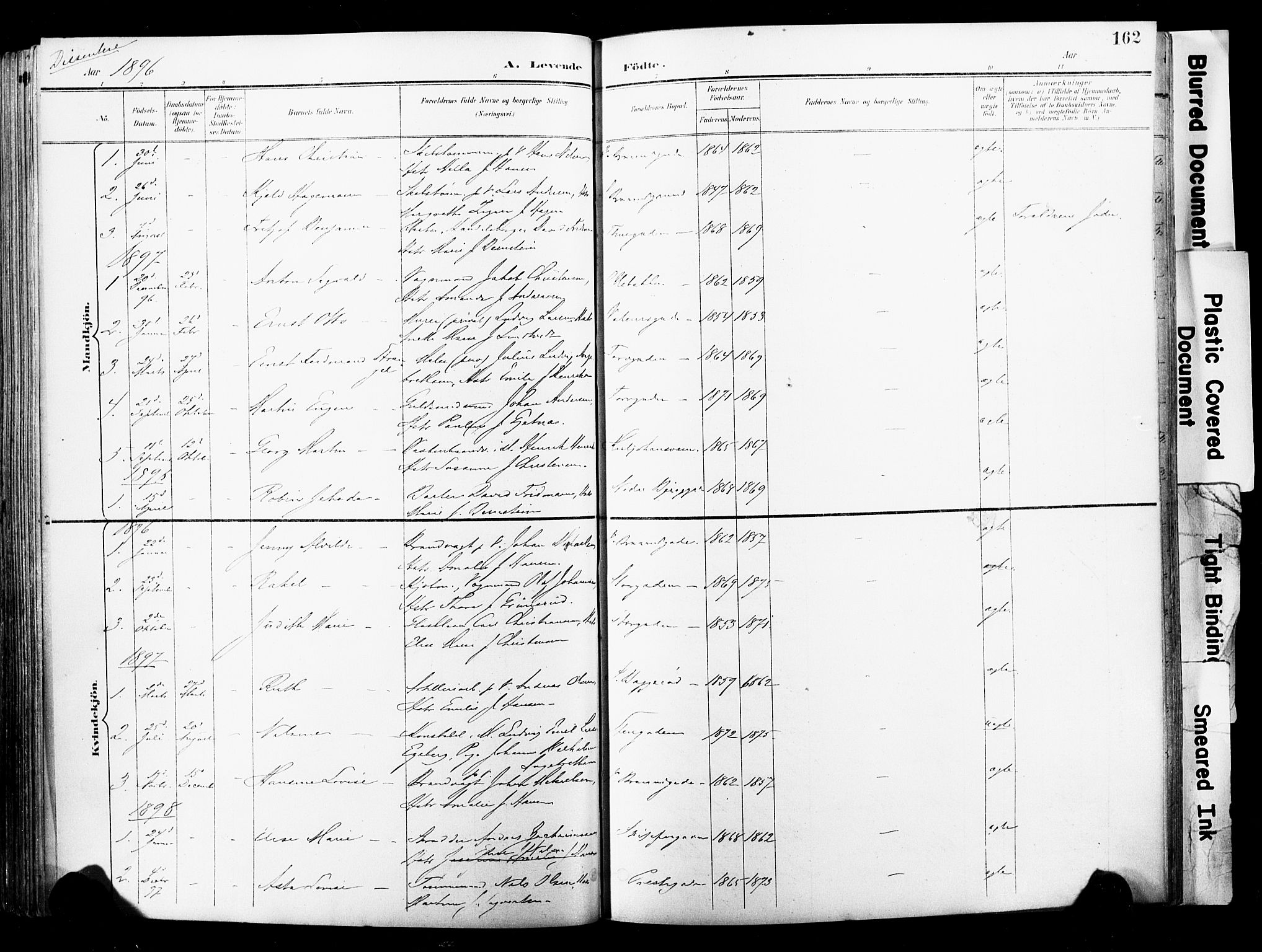 Horten kirkebøker, AV/SAKO-A-348/F/Fa/L0005: Parish register (official) no. 5, 1896-1904, p. 162