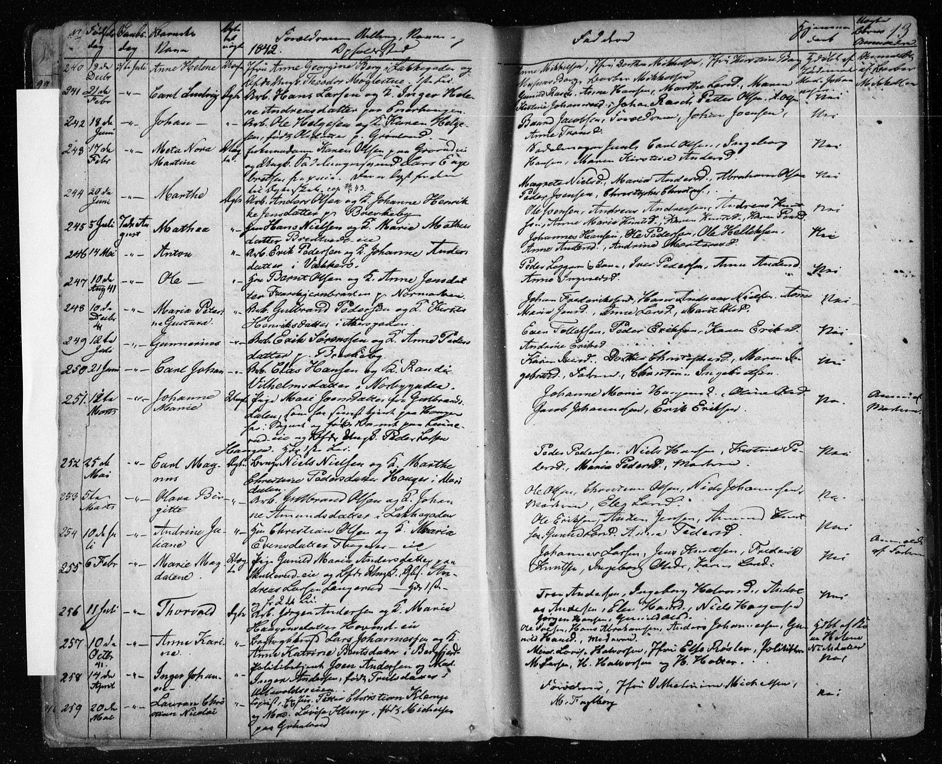 Aker prestekontor kirkebøker, SAO/A-10861/F/L0019: Parish register (official) no. 19, 1842-1852, p. 13