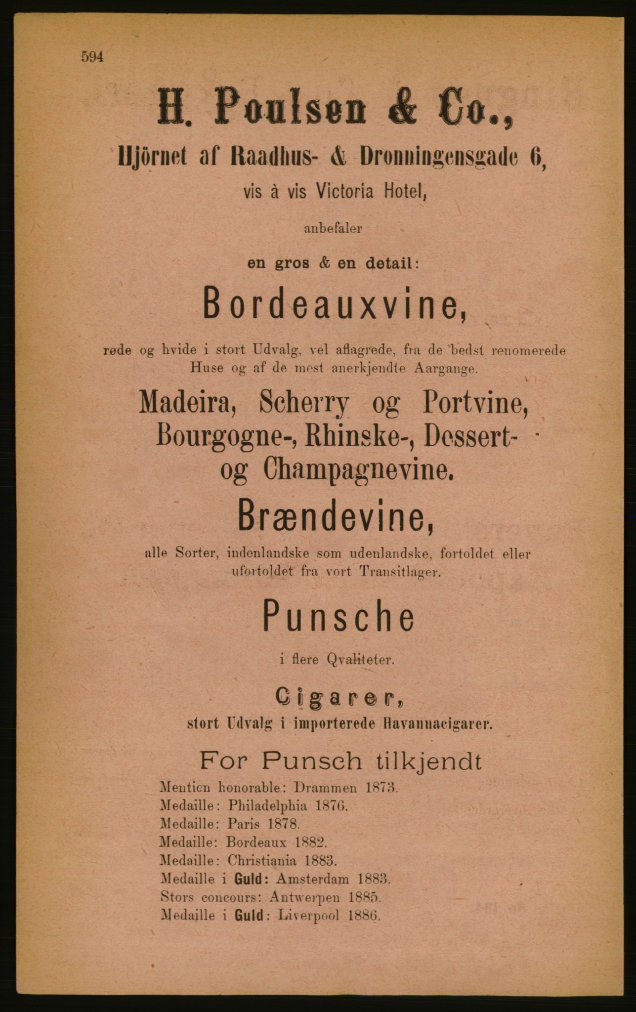 Kristiania/Oslo adressebok, PUBL/-, 1888, p. 594