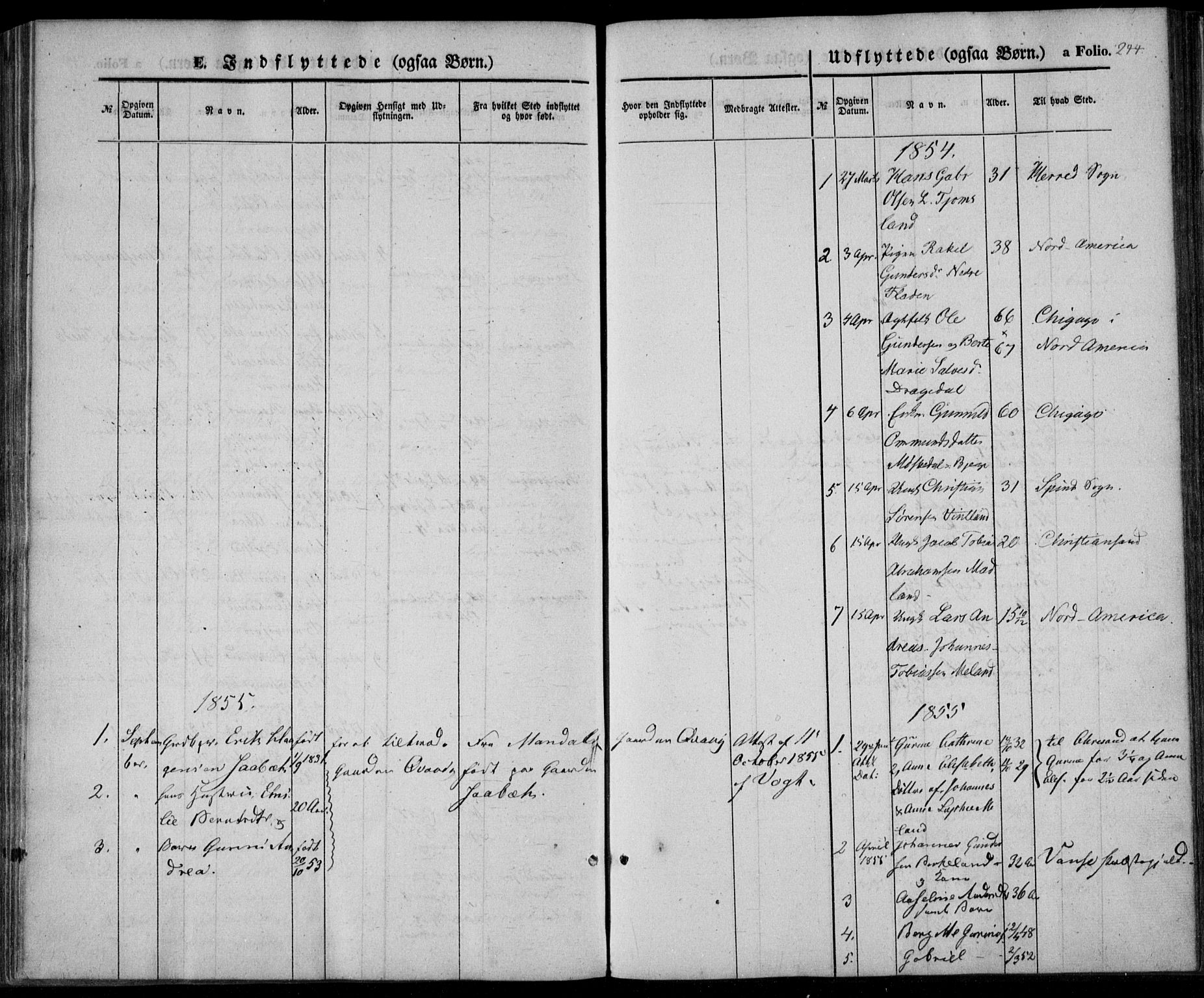 Lyngdal sokneprestkontor, SAK/1111-0029/F/Fa/Fac/L0009: Parish register (official) no. A 9, 1852-1864, p. 244