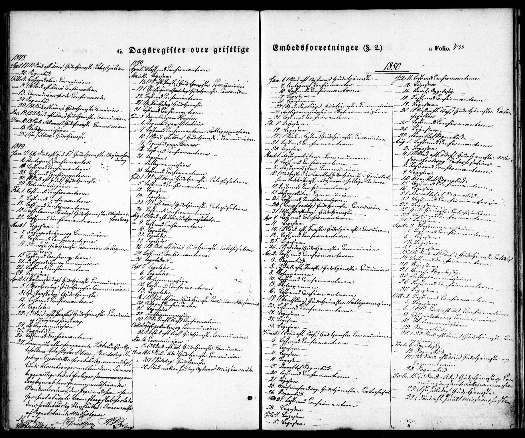 Hommedal sokneprestkontor, SAK/1111-0023/F/Fa/Fab/L0004: Parish register (official) no. A 4, 1848-1860, p. 430