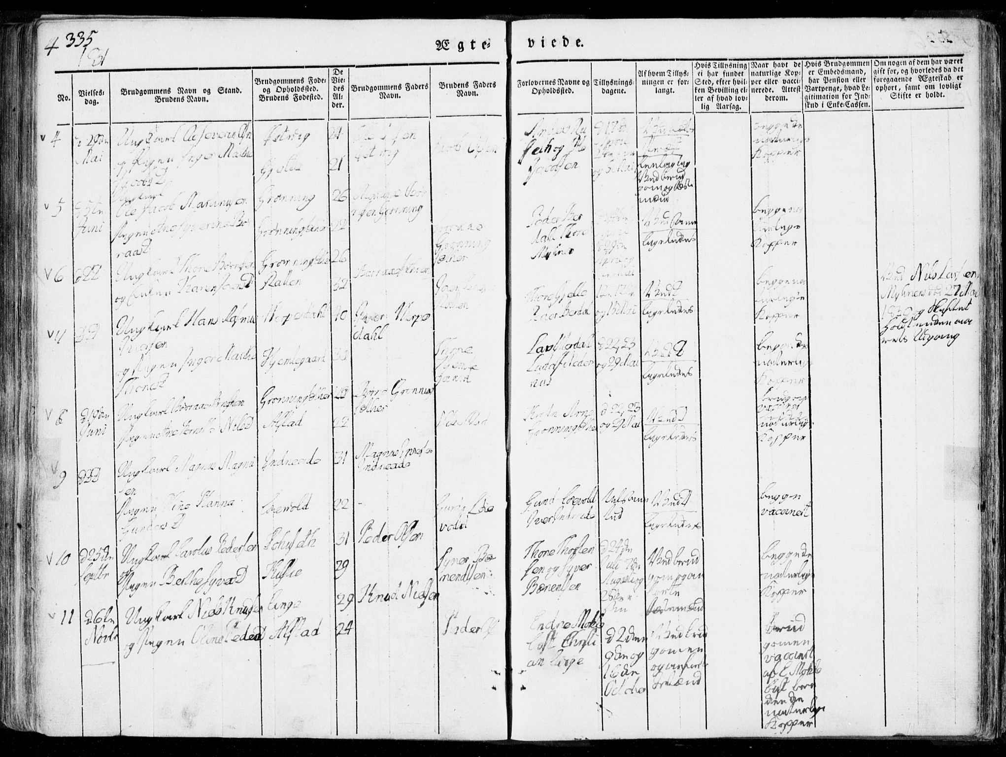 Ministerialprotokoller, klokkerbøker og fødselsregistre - Møre og Romsdal, AV/SAT-A-1454/519/L0248: Parish register (official) no. 519A07, 1829-1860, p. 335