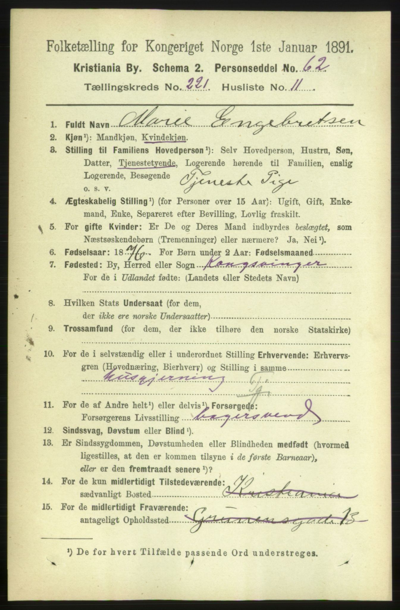 RA, 1891 census for 0301 Kristiania, 1891, p. 132651