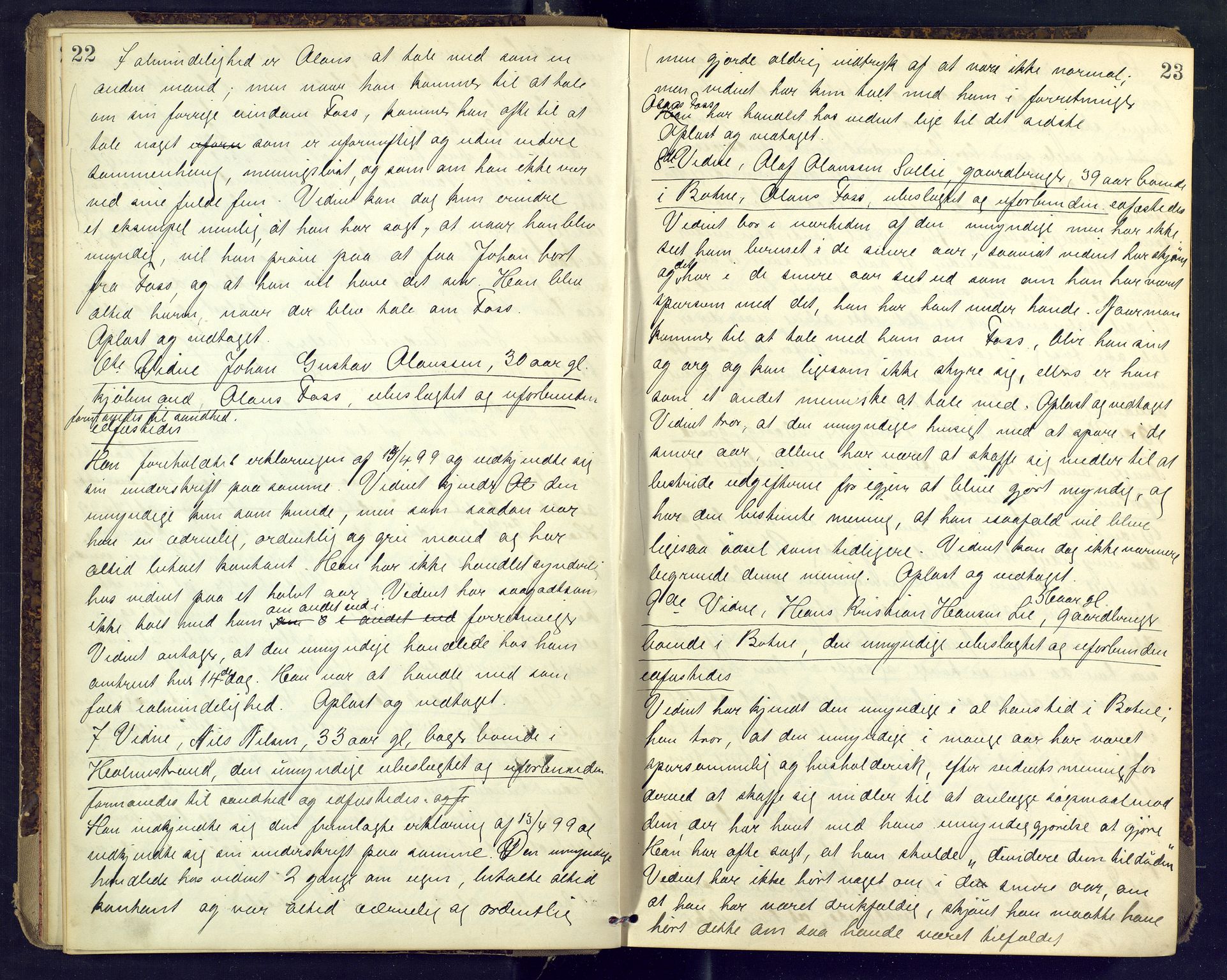 Nordre Jarlsberg sorenskriveri, AV/SAKO-A-80/F/Fb/Fba/L0030: Ekstrarettsprotokoll, 1899-1904, p. 22-23
