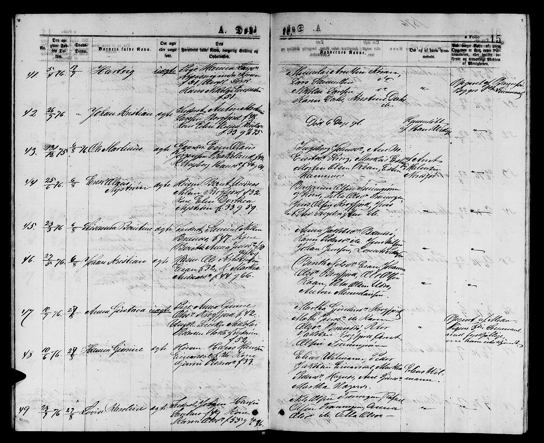 Ministerialprotokoller, klokkerbøker og fødselsregistre - Sør-Trøndelag, SAT/A-1456/657/L0715: Parish register (copy) no. 657C02, 1873-1888, p. 15