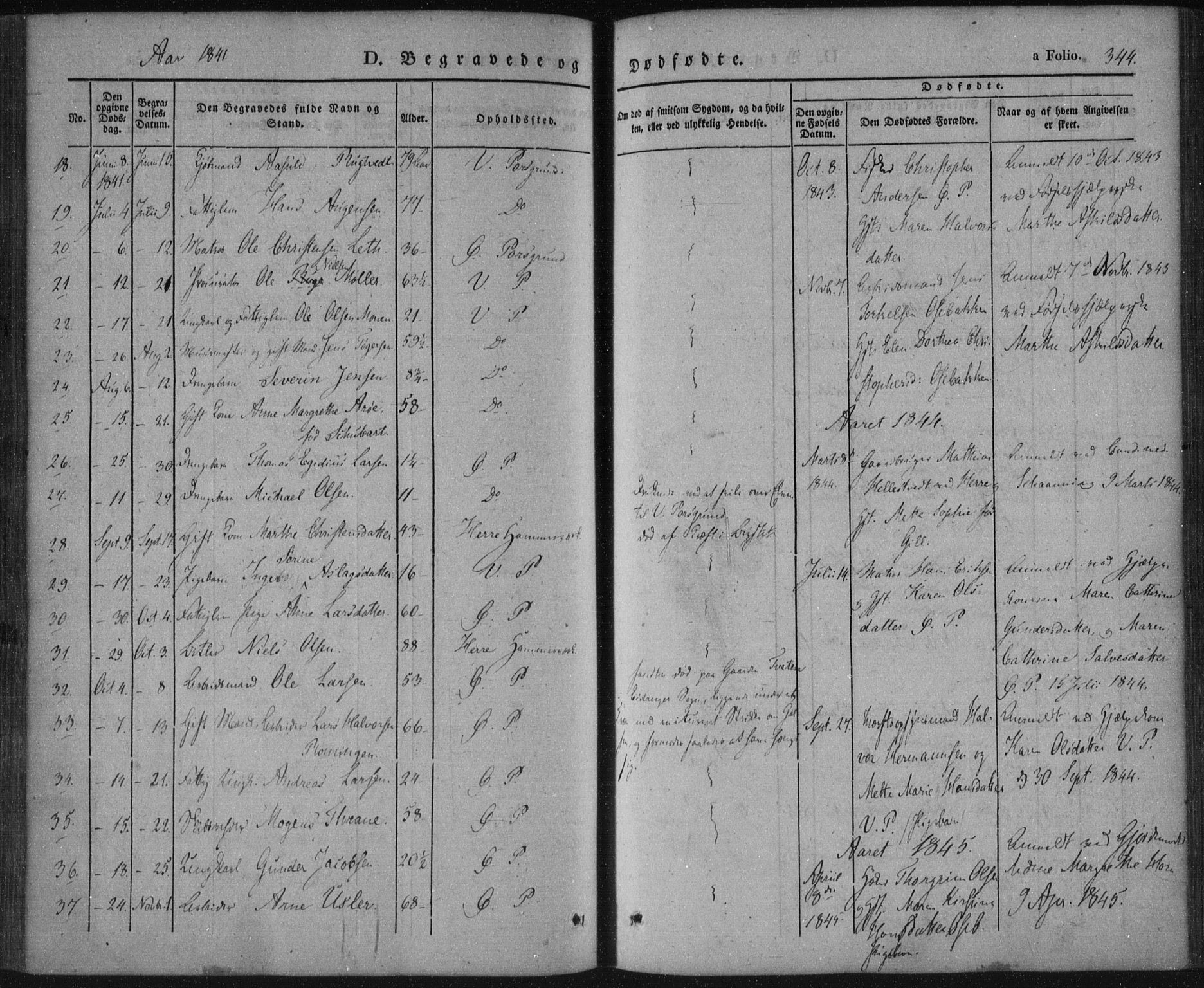 Porsgrunn kirkebøker , SAKO/A-104/F/Fa/L0006: Parish register (official) no. 6, 1841-1857, p. 344