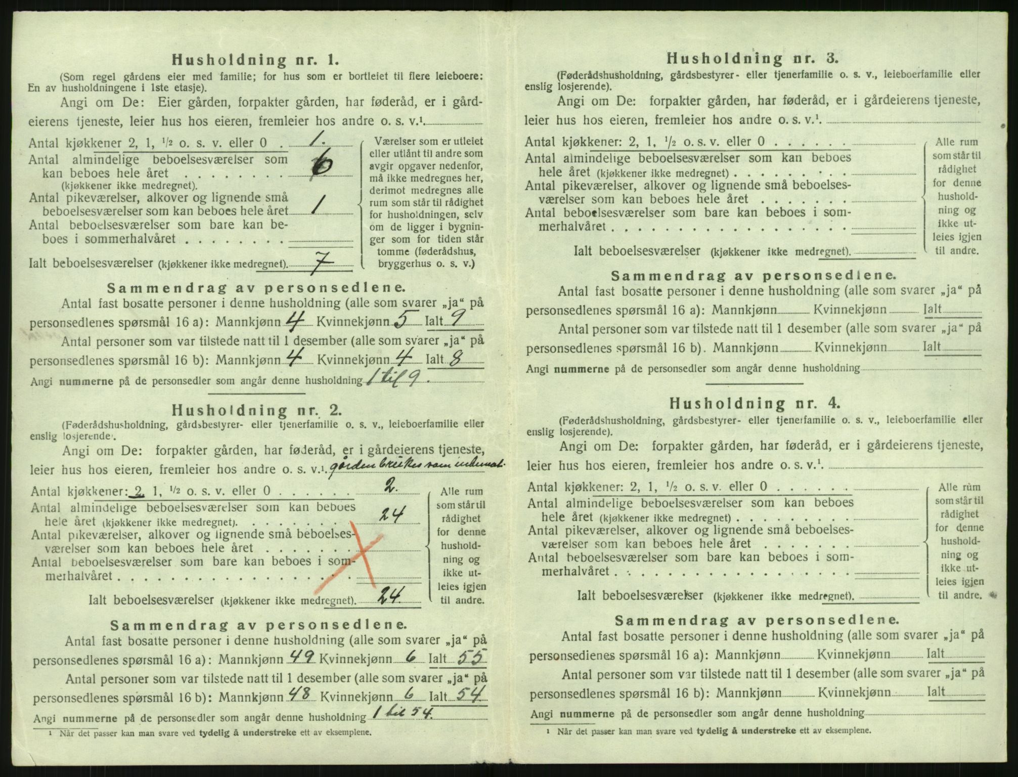 SAK, 1920 census for Holt, 1920, p. 317