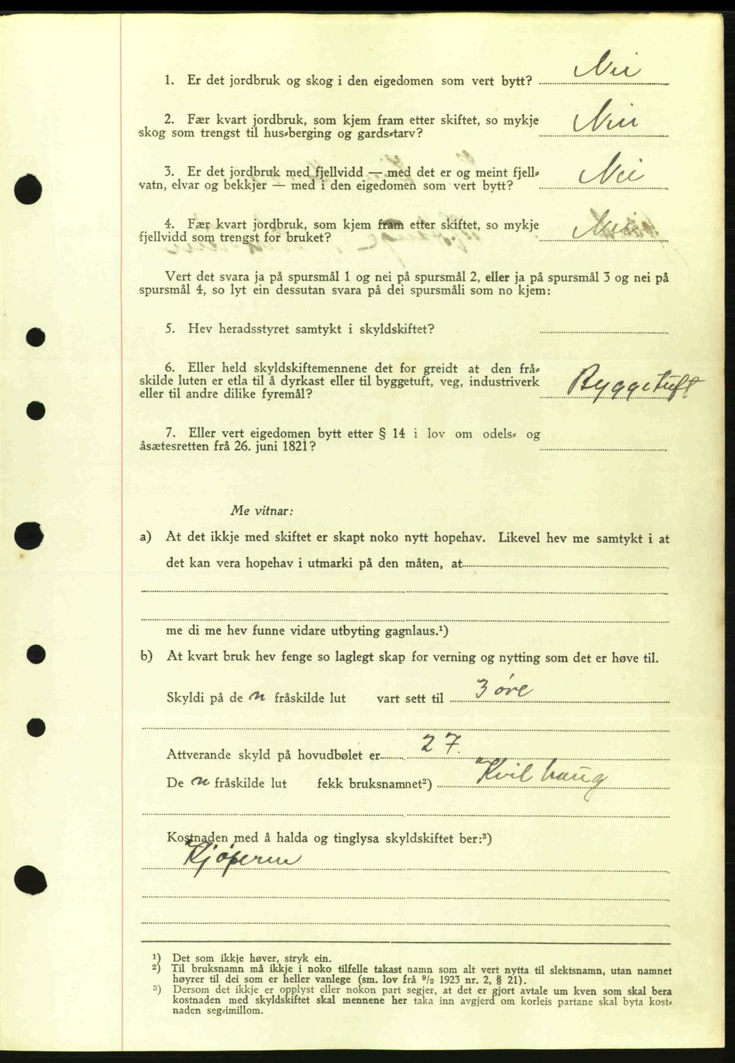 Sunnhordland sorenskrivar, AV/SAB-A-2401: Mortgage book no. A77, 1945-1945, Diary no: : 1004/1945