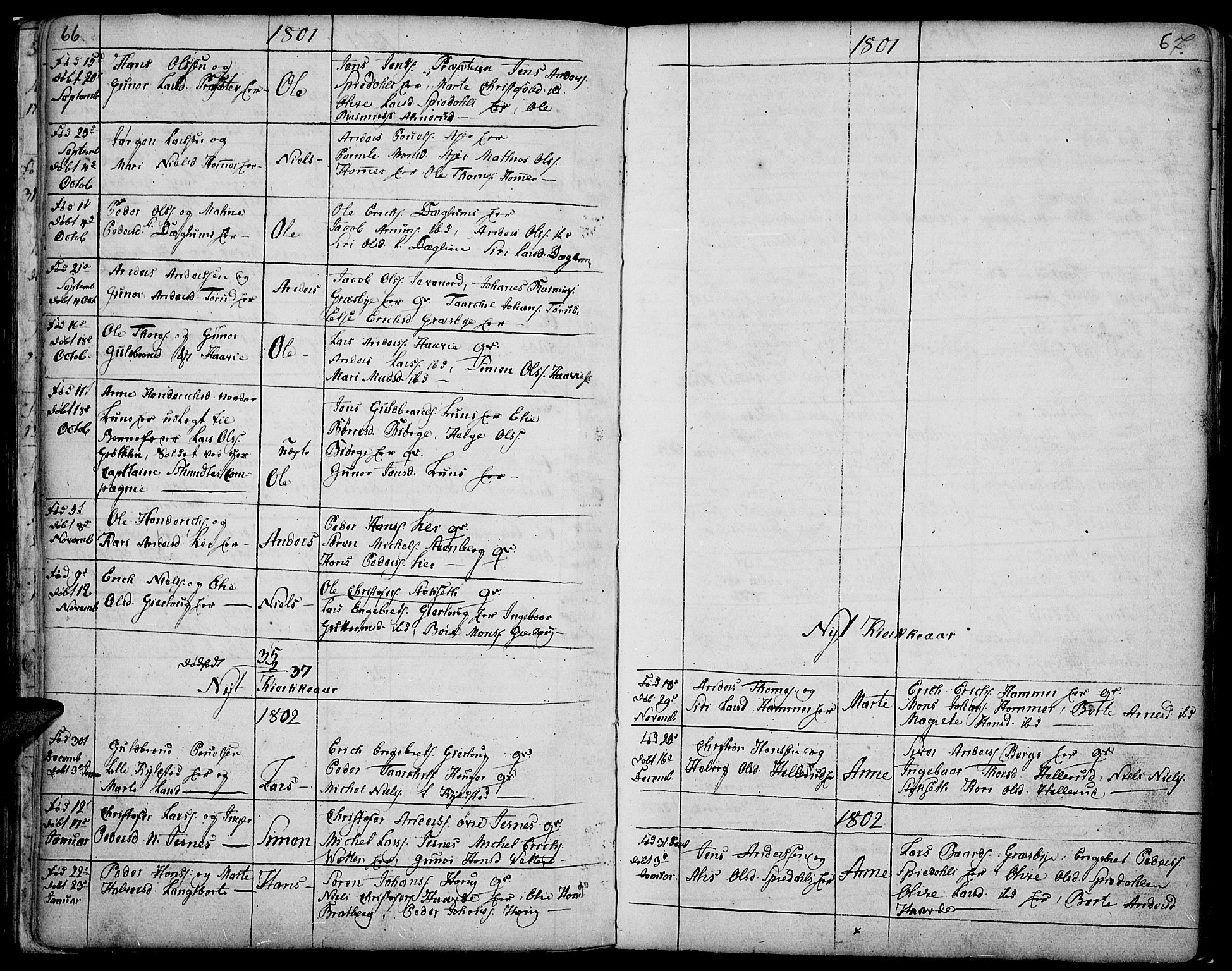 Vang prestekontor, Hedmark, SAH/PREST-008/H/Ha/Haa/L0002B: Parish register (official) no. 2B, 1789-1810, p. 66-67
