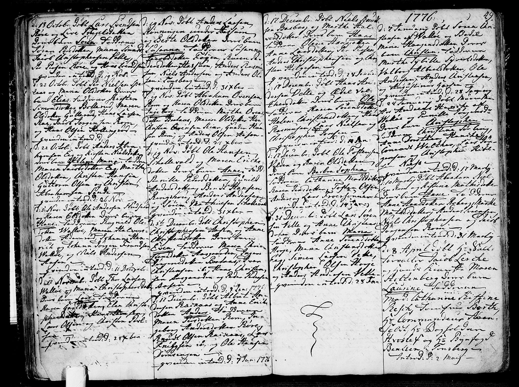 Sem kirkebøker, AV/SAKO-A-5/F/Fb/L0002: Parish register (official) no. II 2, 1764-1792, p. 49