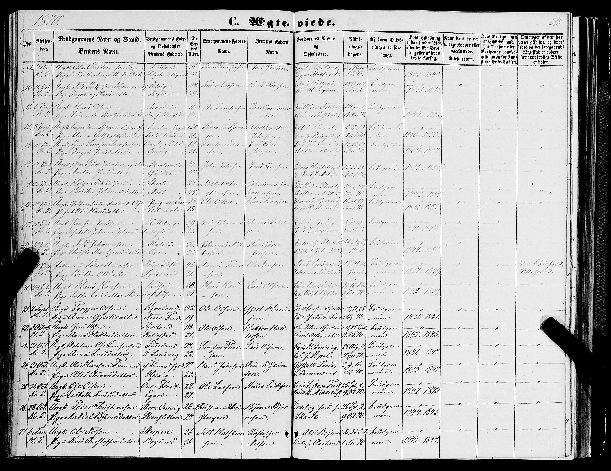 Kvinnherad sokneprestembete, SAB/A-76401/H/Haa: Parish register (official) no. A 8, 1854-1872, p. 213