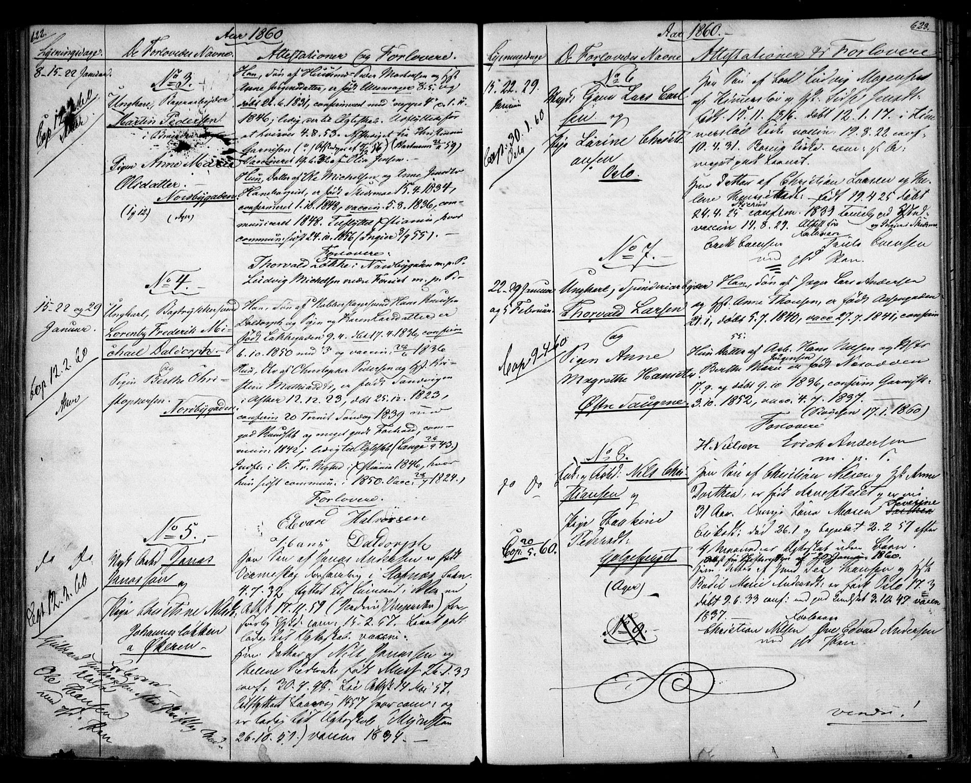 Aker prestekontor kirkebøker, AV/SAO-A-10861/H/L0005: Banns register no. 5, 1853-1864, p. 622-623