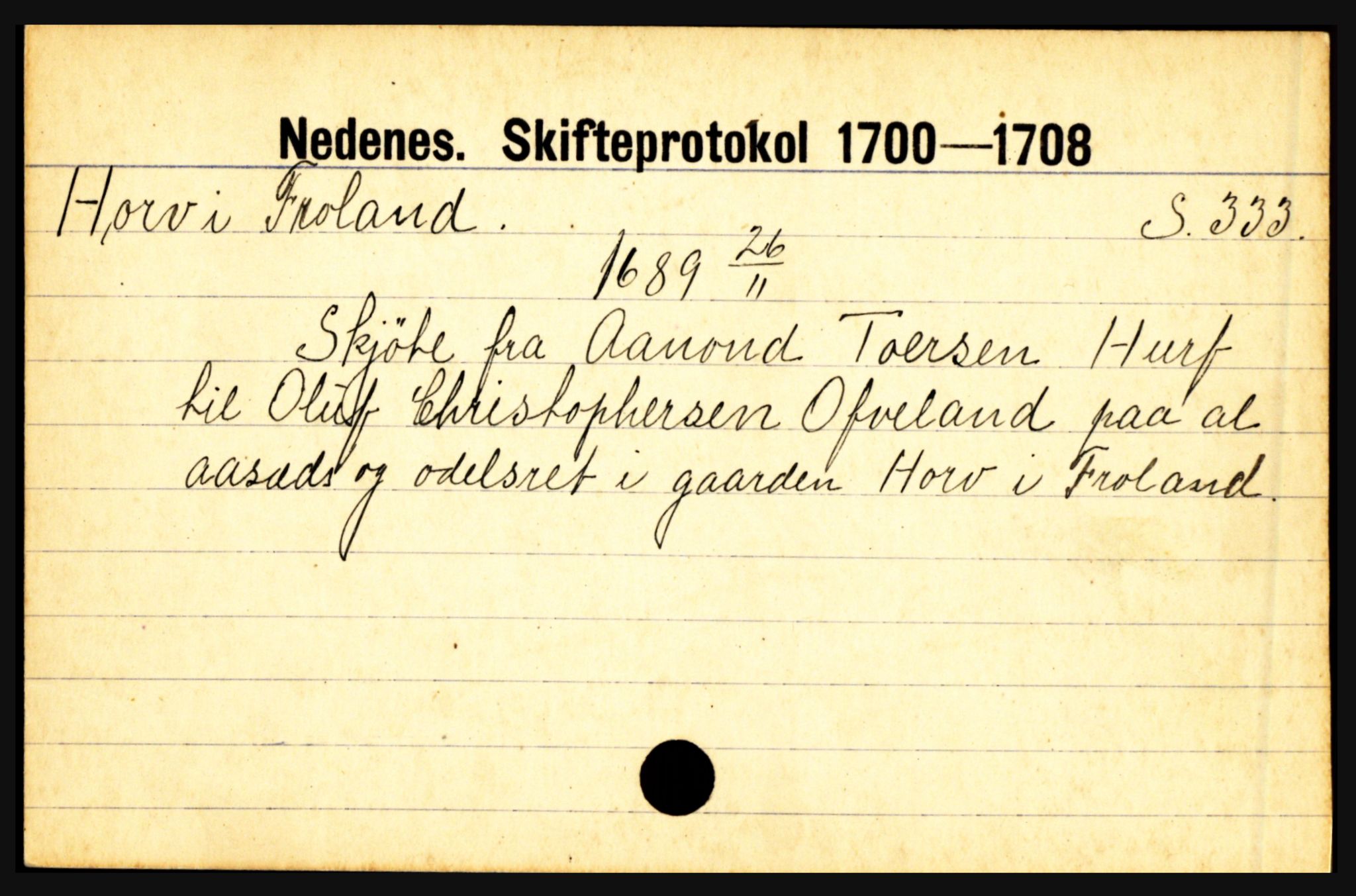 Nedenes sorenskriveri før 1824, AV/SAK-1221-0007/H, p. 12955