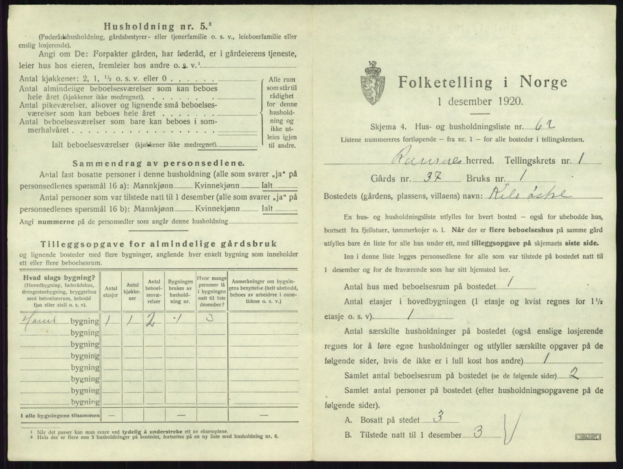 SAKO, 1920 census for Ramnes, 1920, p. 155