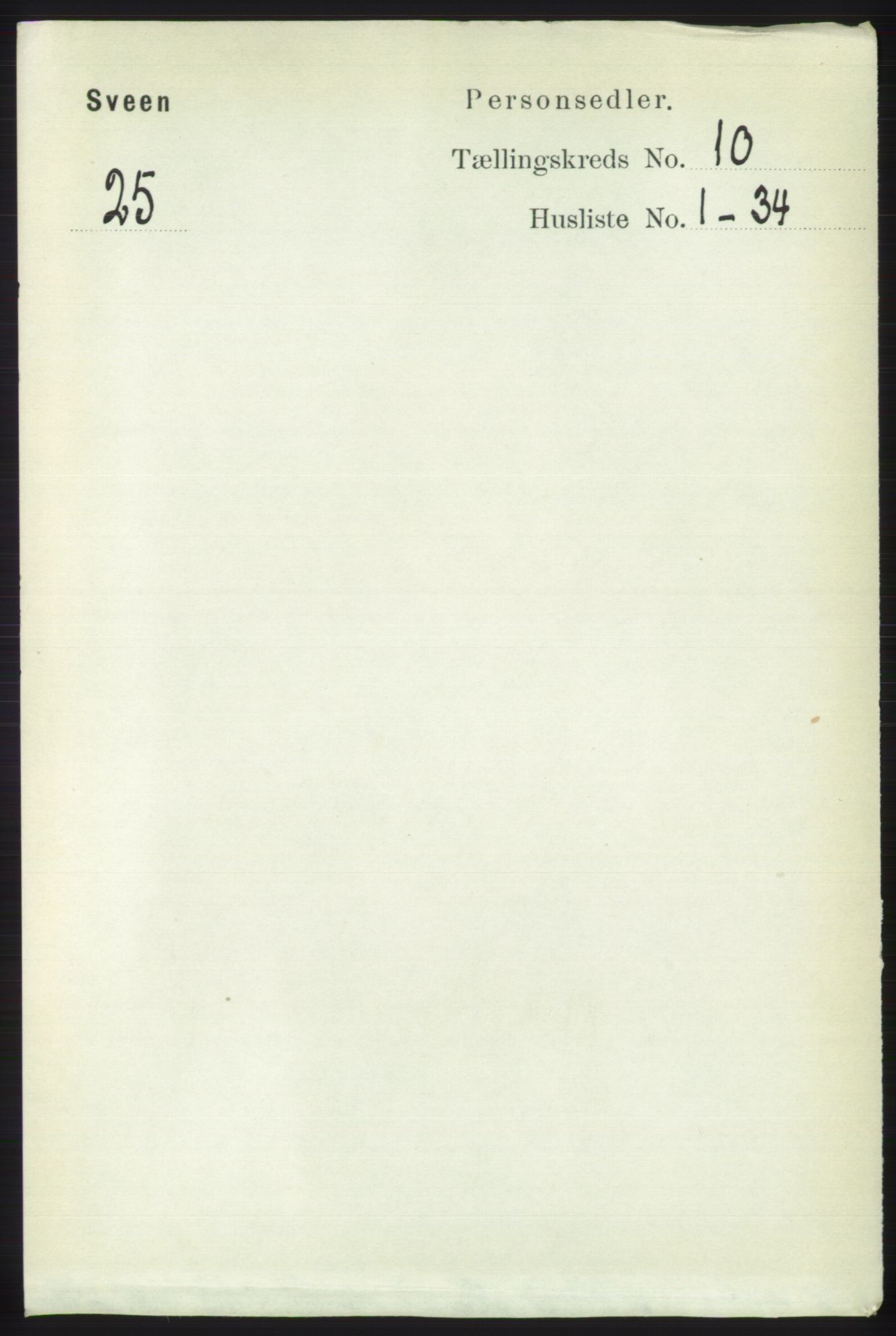 RA, 1891 census for 1216 Sveio, 1891, p. 2913