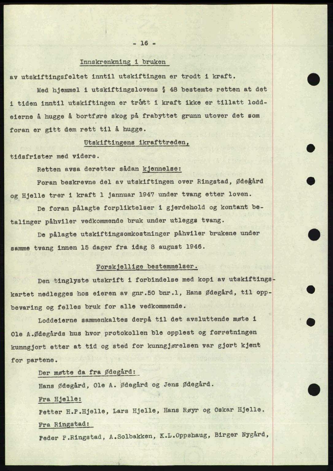 Nordre Sunnmøre sorenskriveri, AV/SAT-A-0006/1/2/2C/2Ca: Mortgage book no. A24, 1947-1947, Diary no: : 327/1947