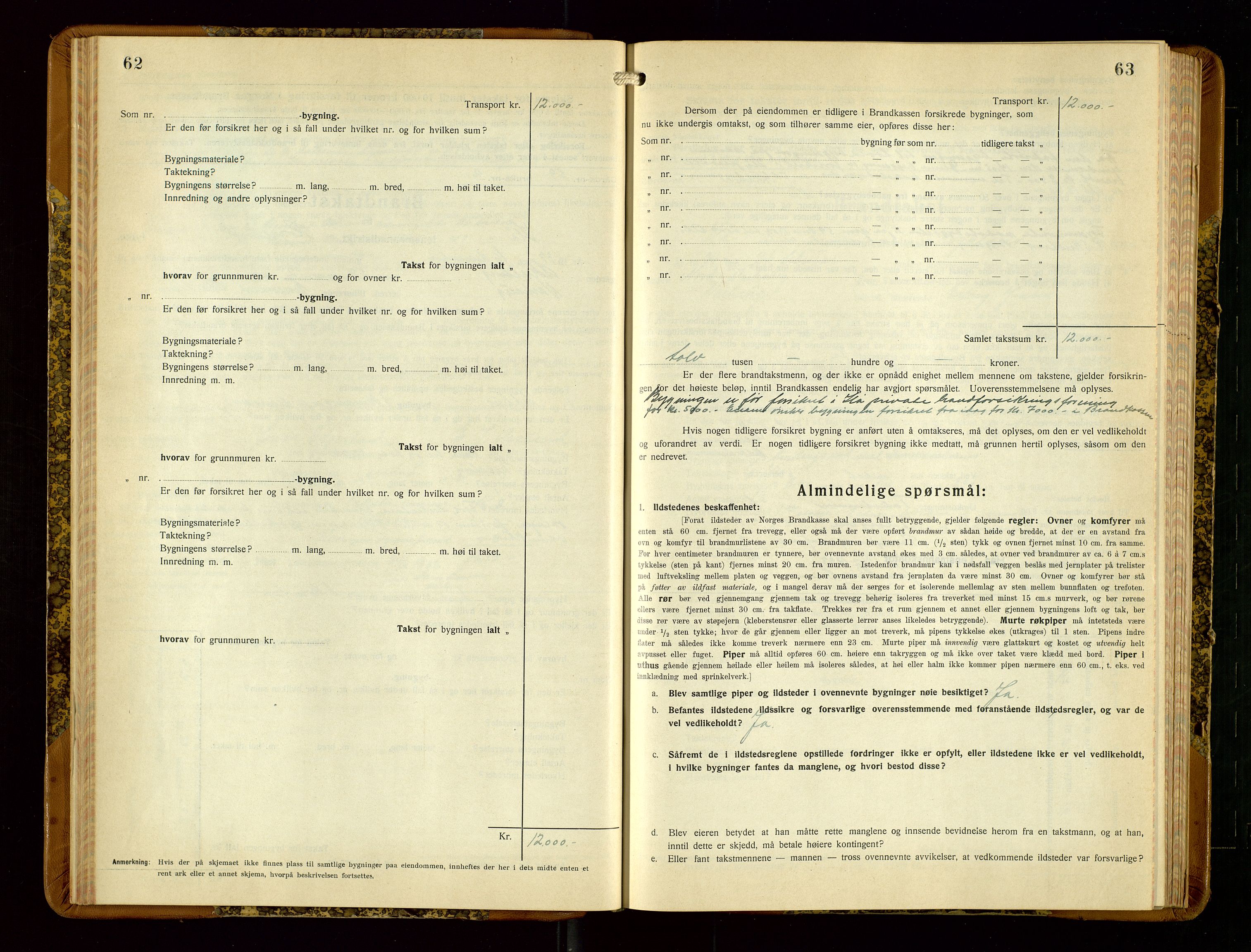 Hå lensmannskontor, AV/SAST-A-100456/Goa/L0006: Takstprotokoll (skjema), 1932-1938, p. 62-63