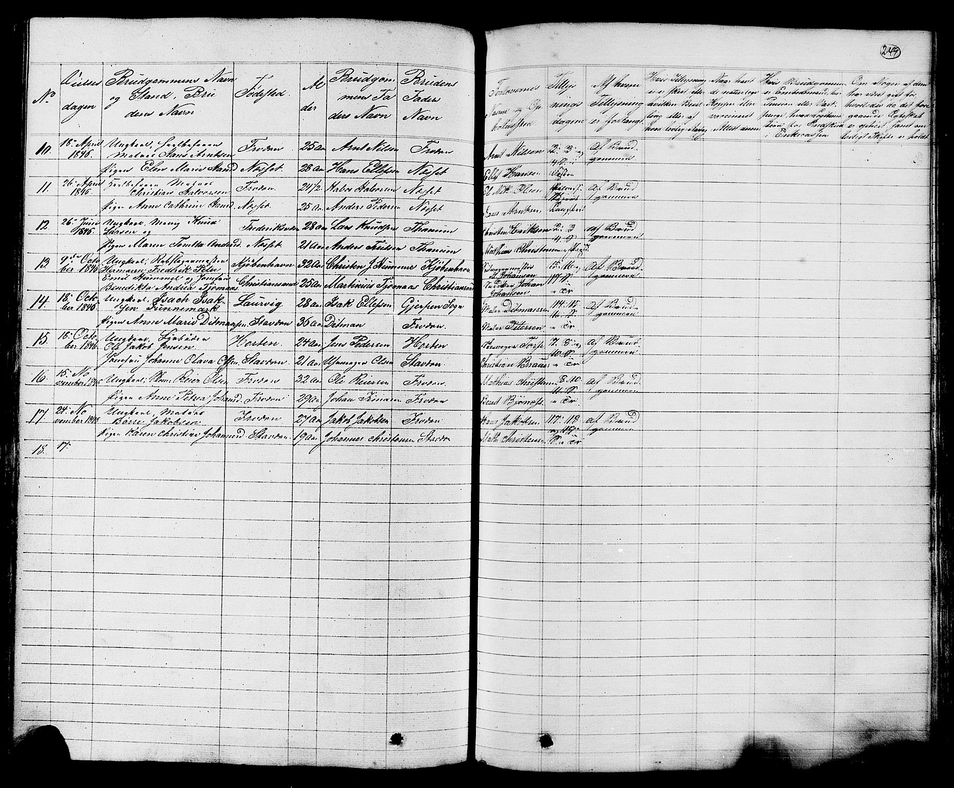 Stavern kirkebøker, SAKO/A-318/G/Ga/L0002: Parish register (copy) no. 2, 1839-1909, p. 249