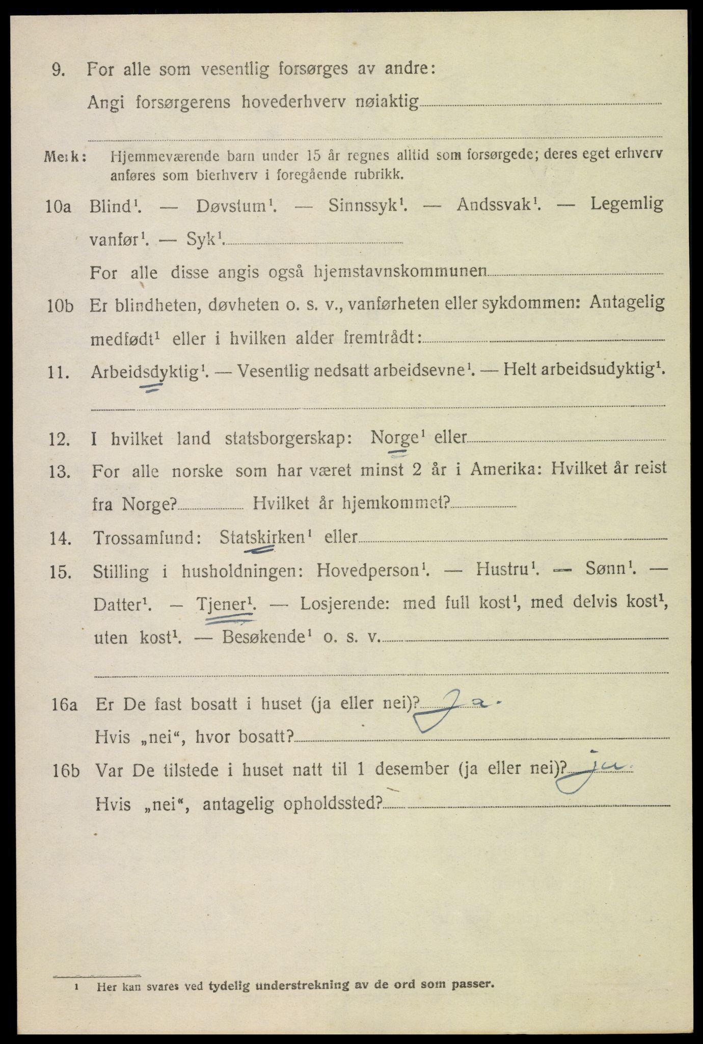 SAH, 1920 census for Nes (Hedmark), 1920, p. 7539