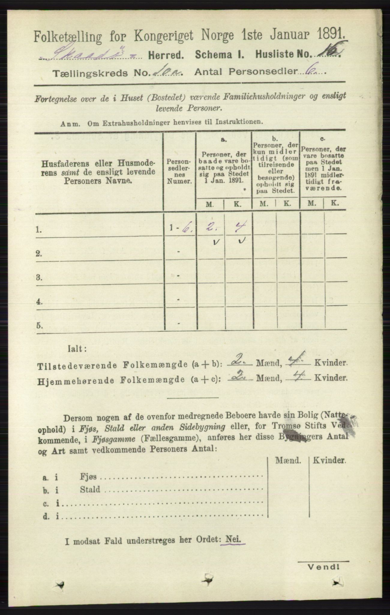 RA, 1891 census for 0815 Skåtøy, 1891, p. 4029