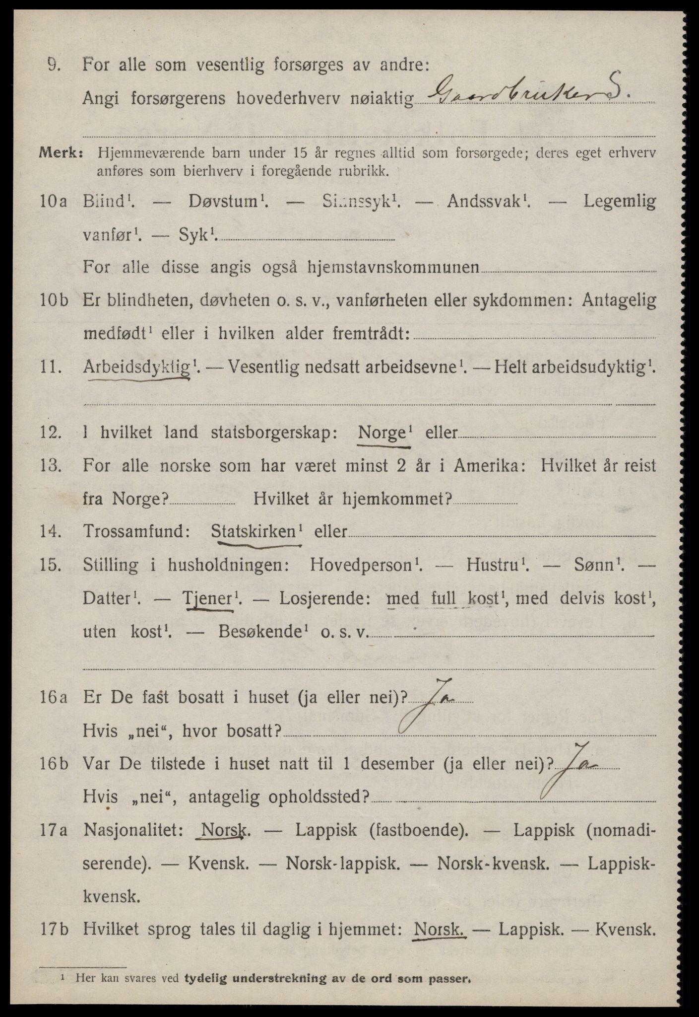 SAT, 1920 census for Meldal, 1920, p. 7294