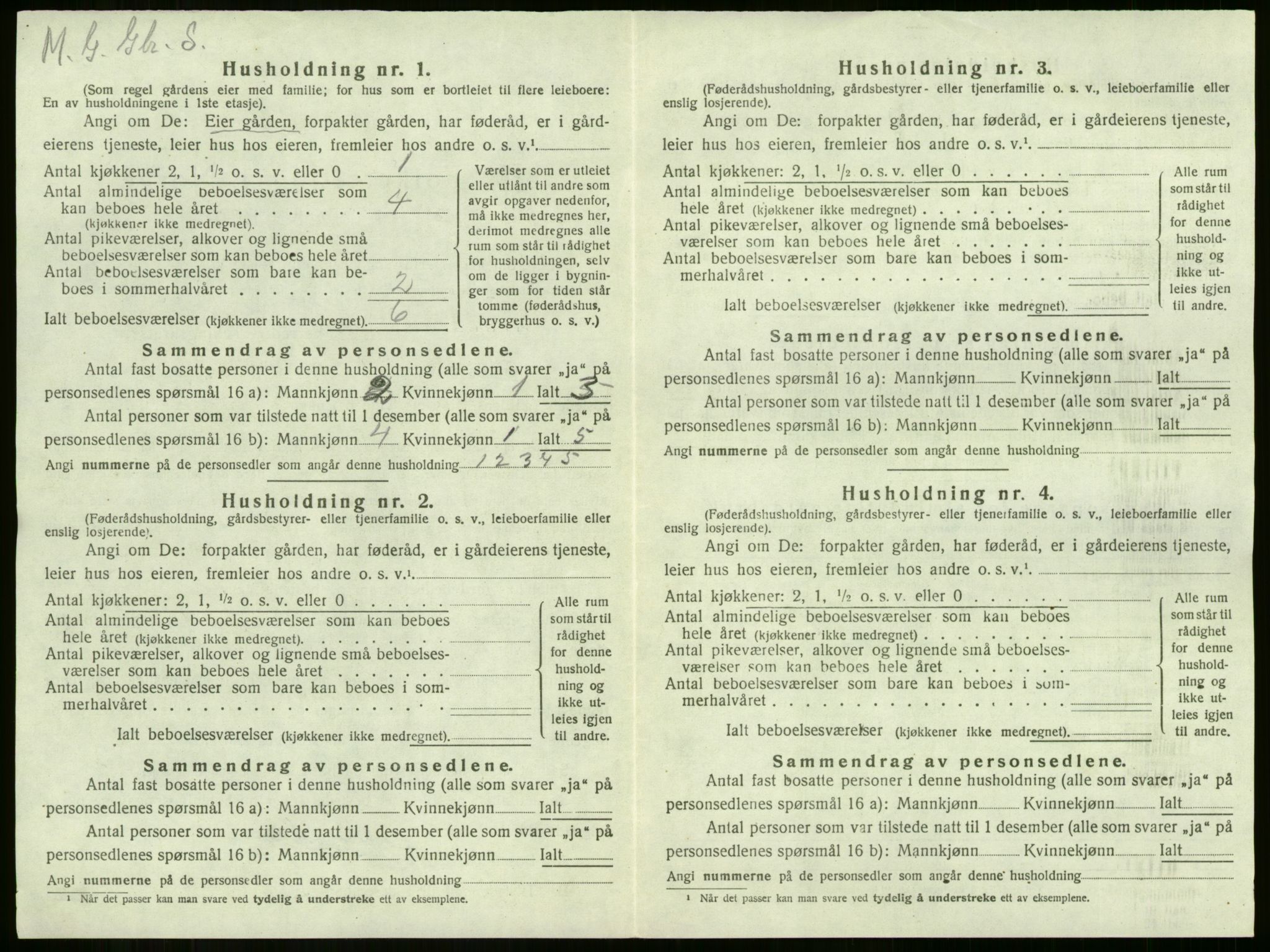 SAKO, 1920 census for Sem, 1920, p. 1446