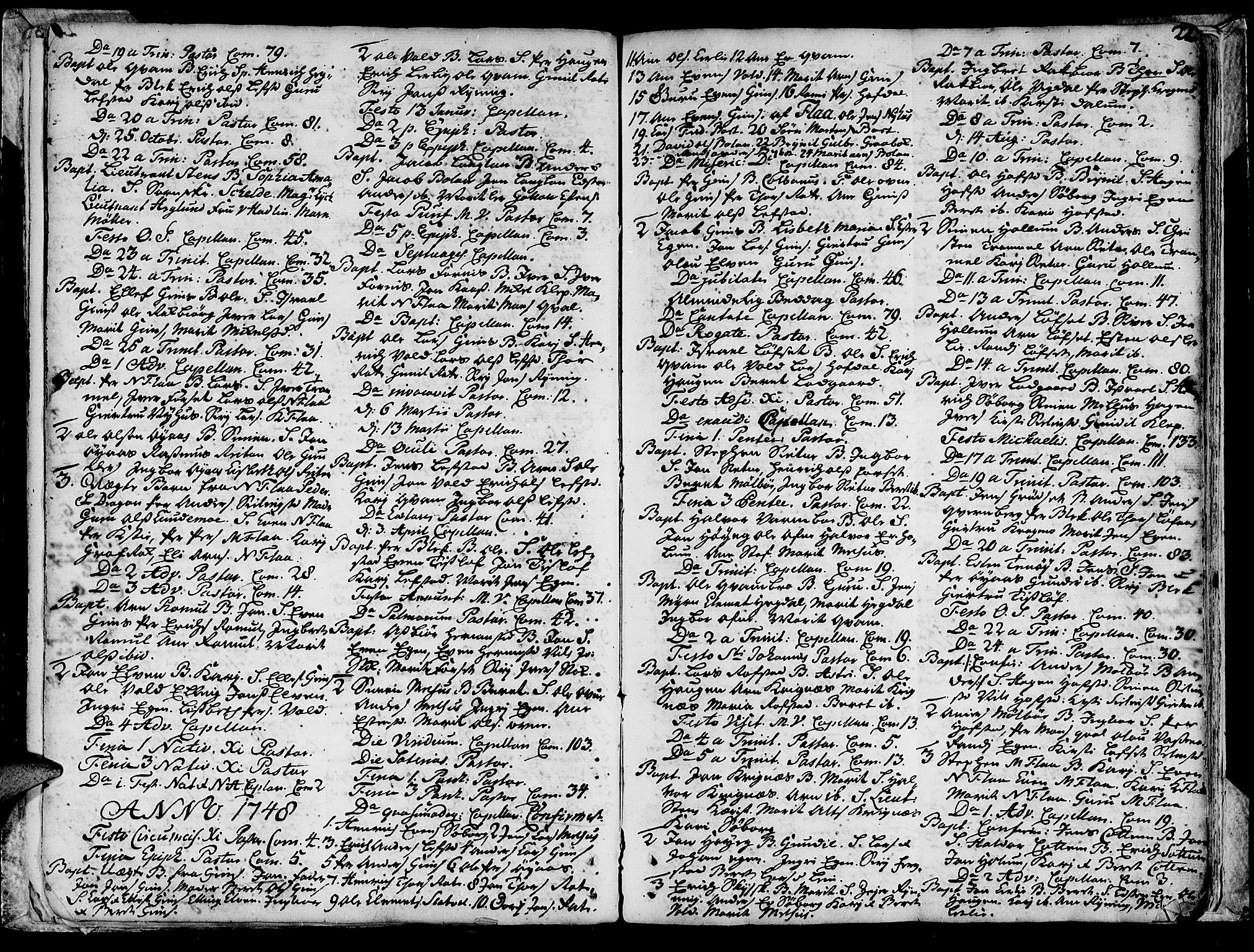 Ministerialprotokoller, klokkerbøker og fødselsregistre - Sør-Trøndelag, SAT/A-1456/691/L1057: Parish register (official) no. 691A01 /1, 1740-1767, p. 22