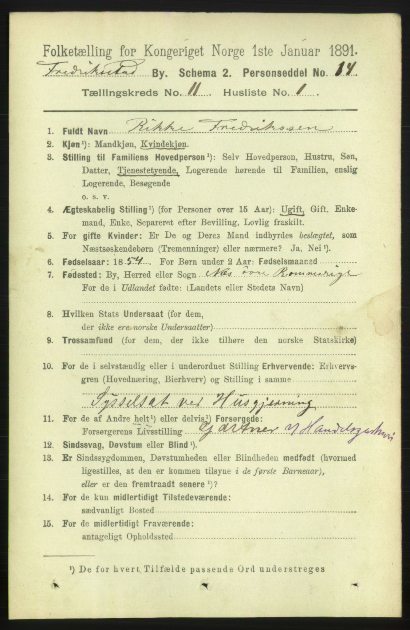 RA, 1891 census for 0103 Fredrikstad, 1891, p. 12575