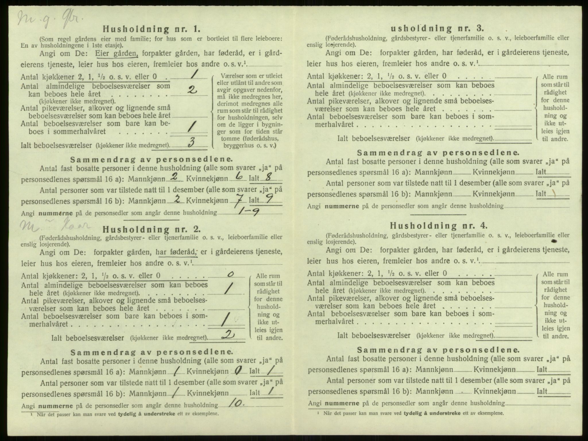 SAB, 1920 census for Alversund, 1920, p. 1036