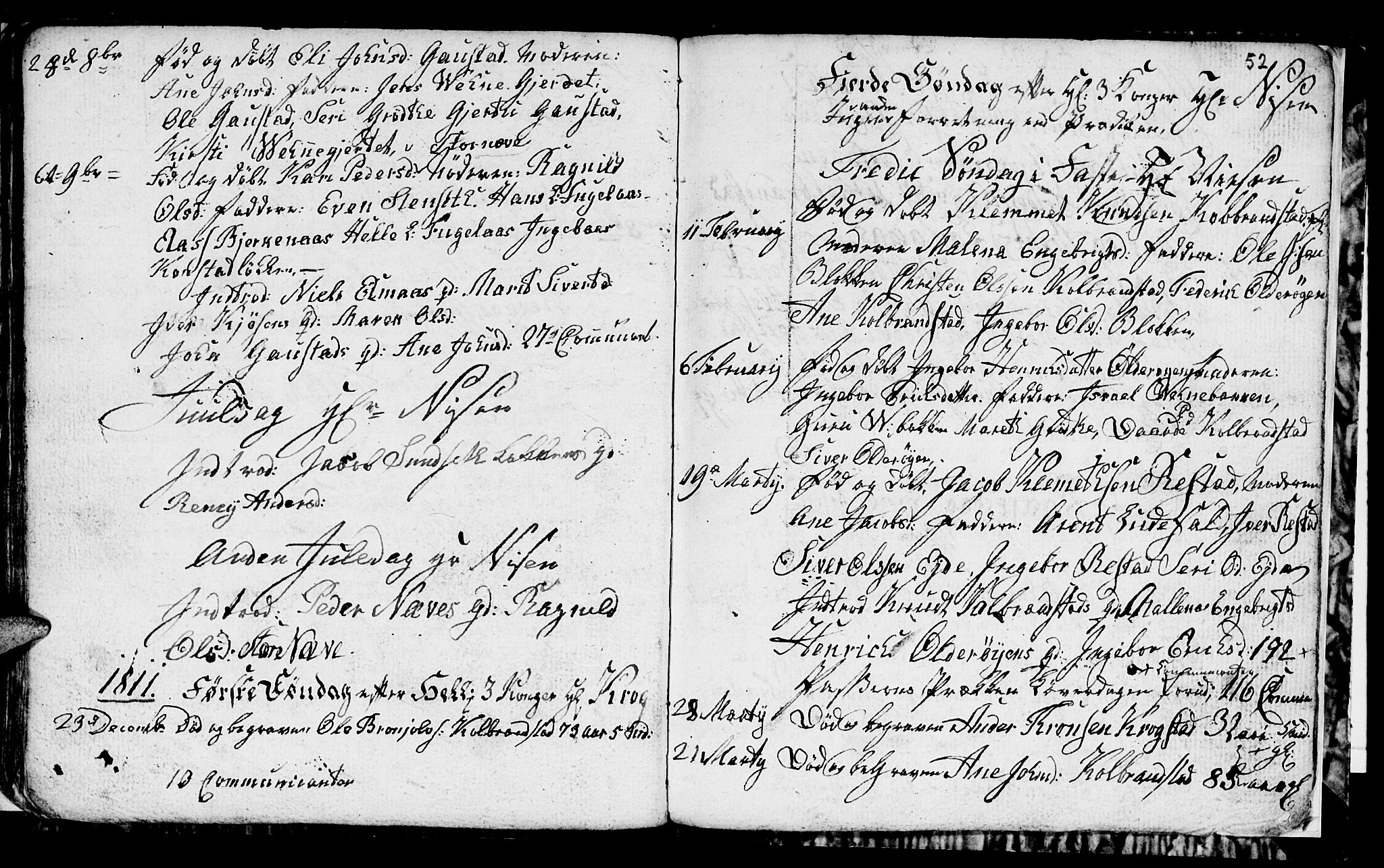 Ministerialprotokoller, klokkerbøker og fødselsregistre - Sør-Trøndelag, SAT/A-1456/694/L1129: Parish register (copy) no. 694C01, 1793-1815, p. 52