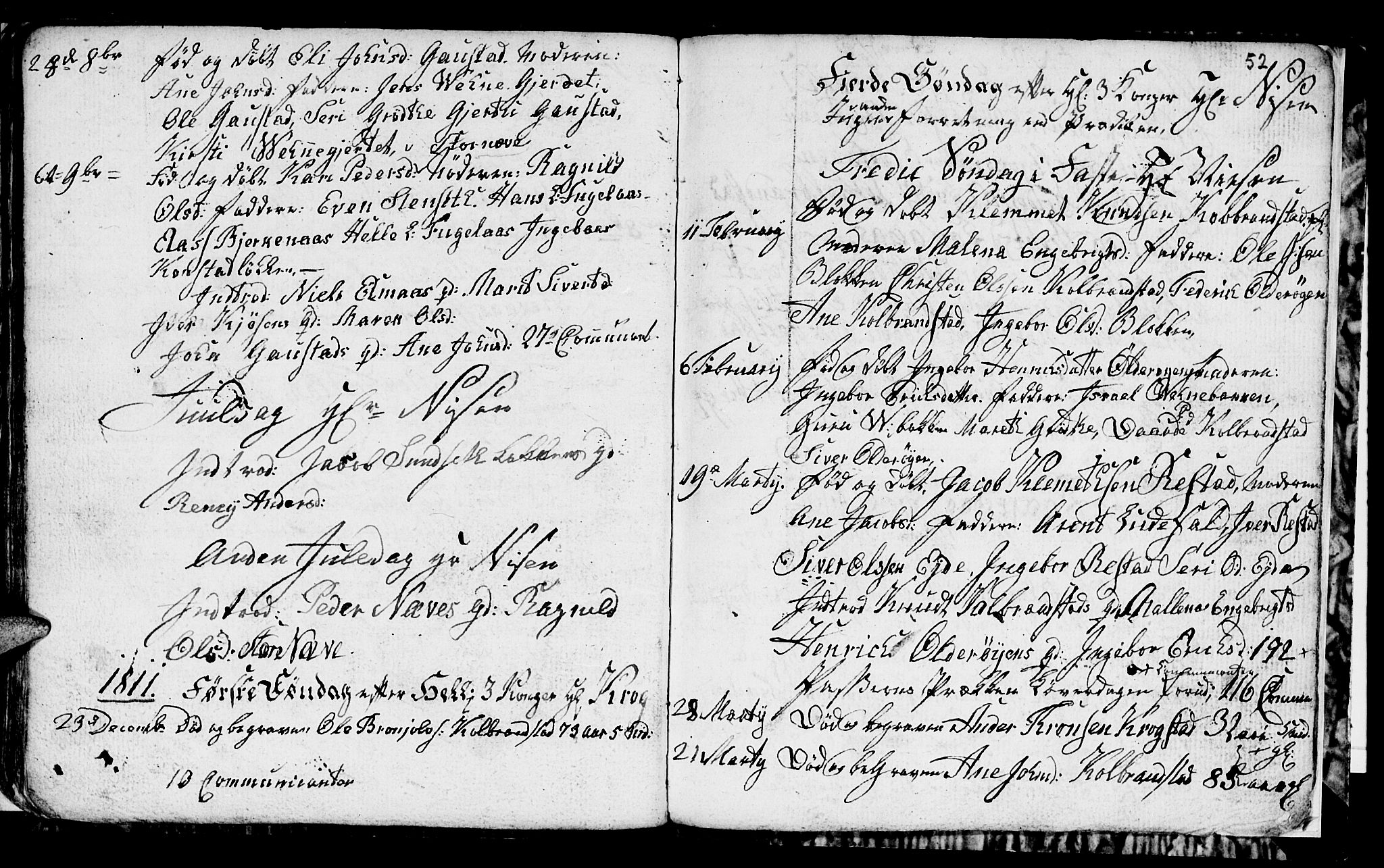 Ministerialprotokoller, klokkerbøker og fødselsregistre - Sør-Trøndelag, AV/SAT-A-1456/694/L1129: Parish register (copy) no. 694C01, 1793-1815, p. 52